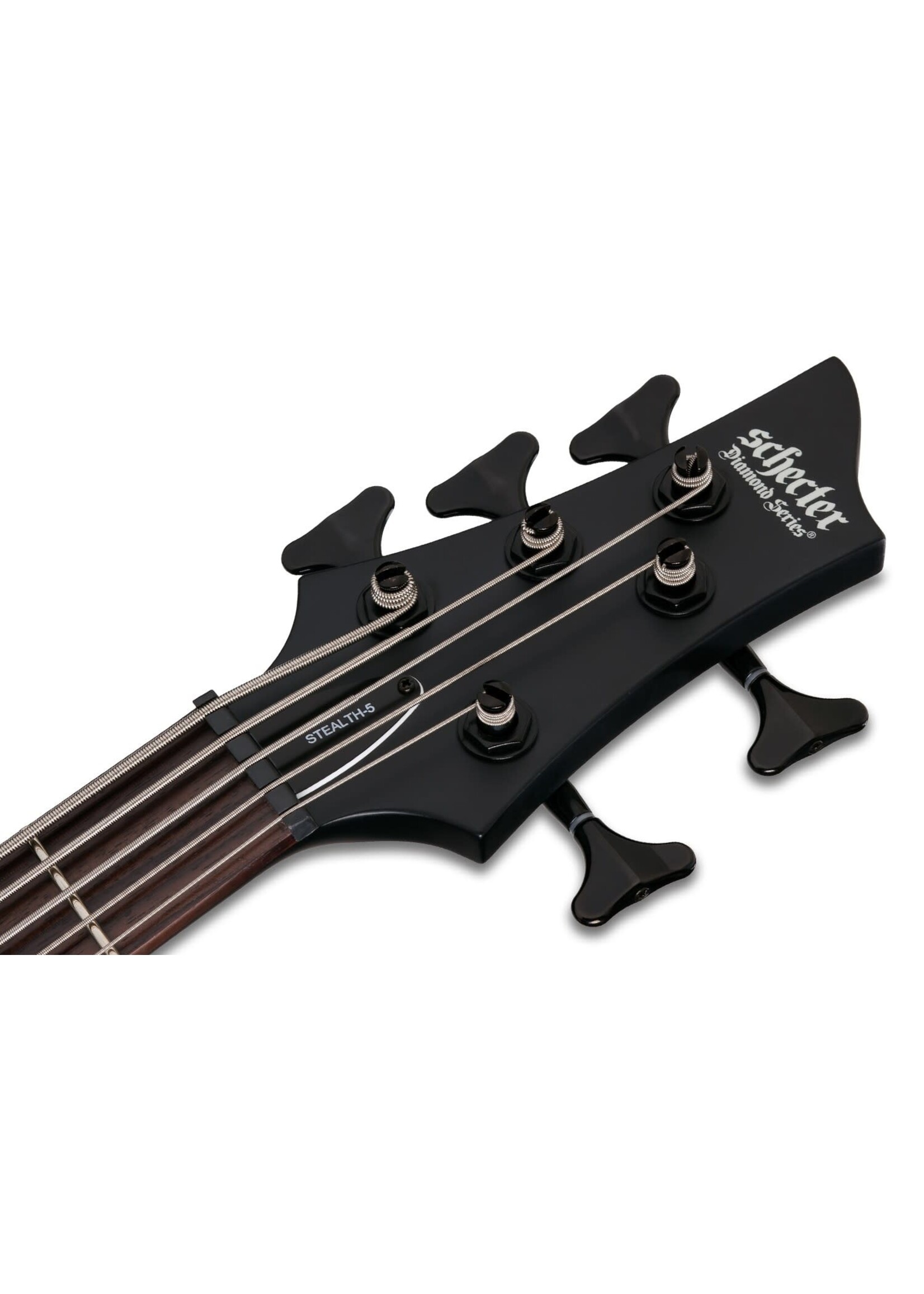 Schecter Schecter 2523 Stiletto Stealth-5 5-String Bass Guitar,  Satin Black