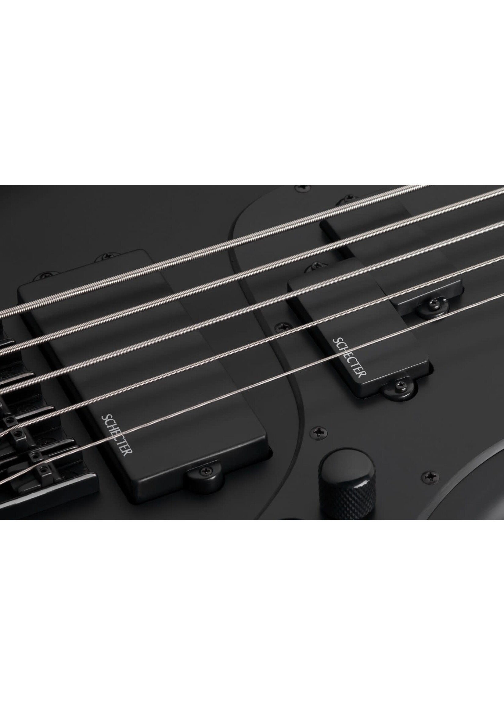 Schecter Schecter 2523 Stiletto Stealth-5 5-String Bass Guitar,  Satin Black