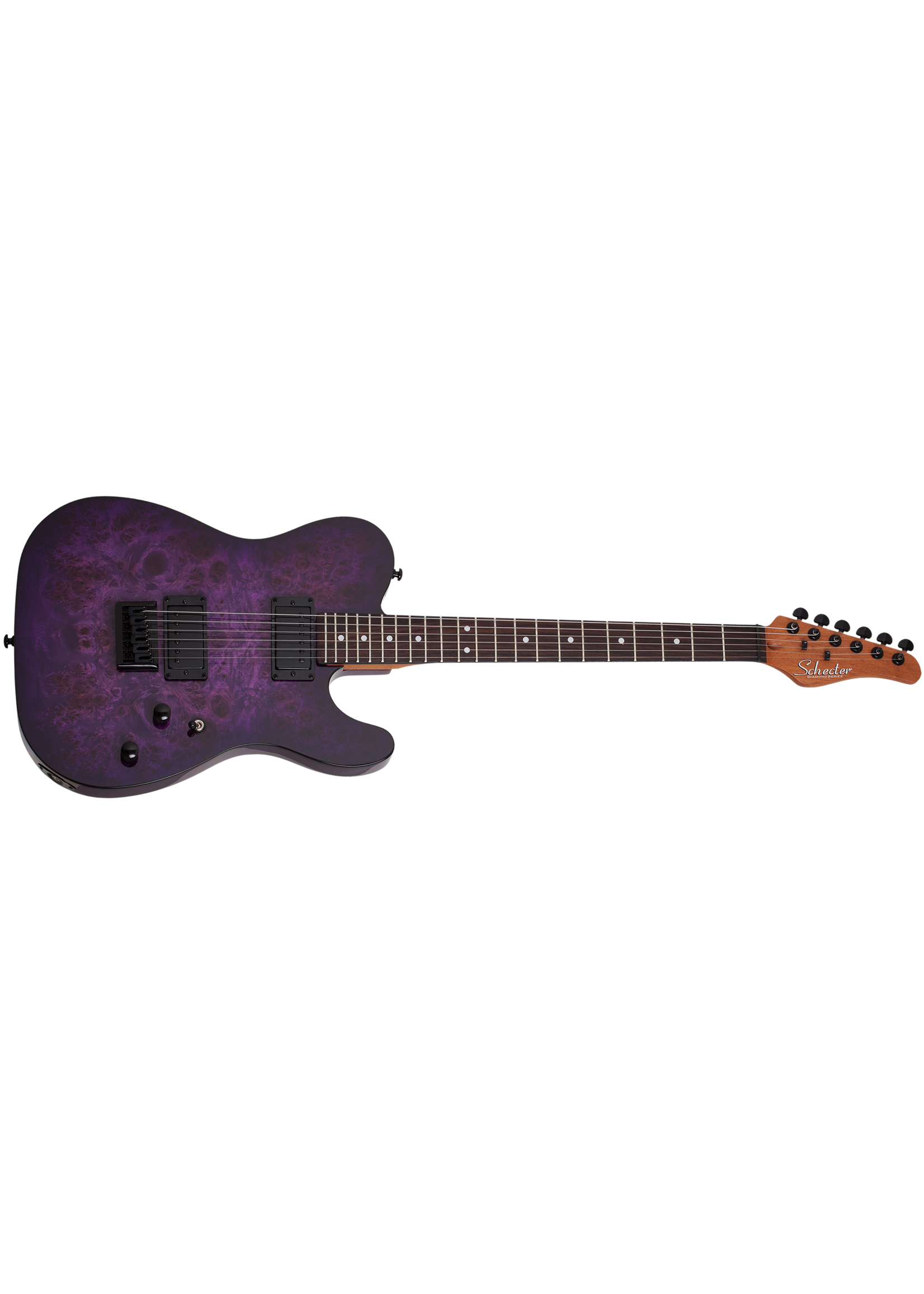 Schecter Schecter 3956 PT Standard Electric Guitar, Purple Burst Burl