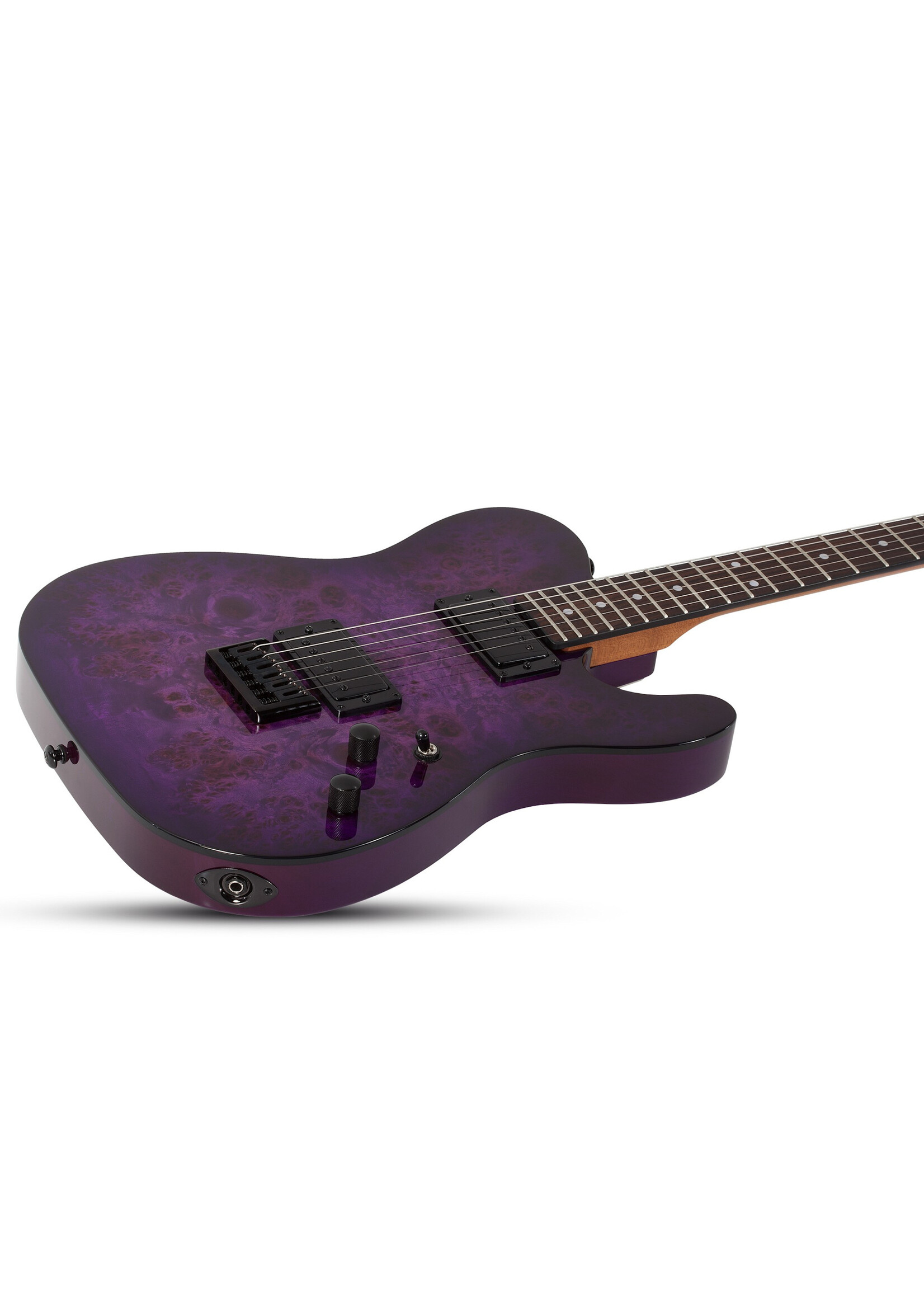 Schecter Schecter 3956 PT Standard Electric Guitar, Purple Burst Burl