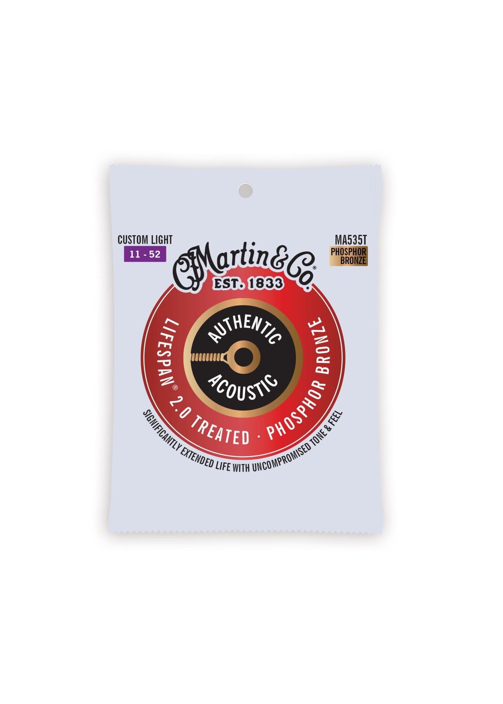 Martin Martin MA535T Authentic Acoustic Treated Phosphor Custom Light Strings