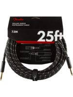 Fender Fender 0990820075 Deluxe Series Instrument Cable, Straight/Straight, 25', Black Tweed