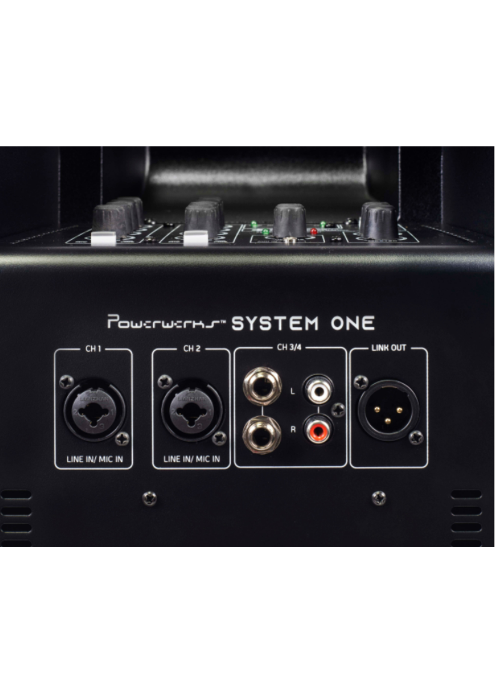 Powerwerks Powerwerks PWRS1 1050w Column Speaker System, 3 Channel Mixer, 10" Subwoofer