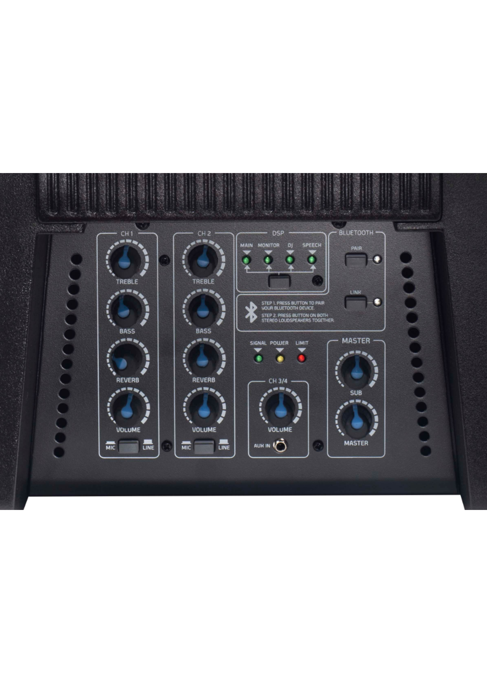 Powerwerks Powerwerks PWRS1 1050w Column Speaker System, 3 Channel Mixer, 10" Subwoofer