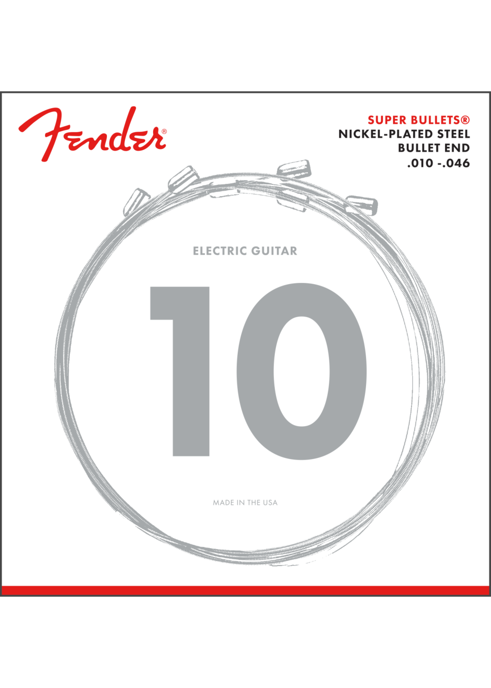 Fender Fender 0733250406 3250R Super Bullets Nickel-Plated Steel Electric Guitar Strings 10-46
