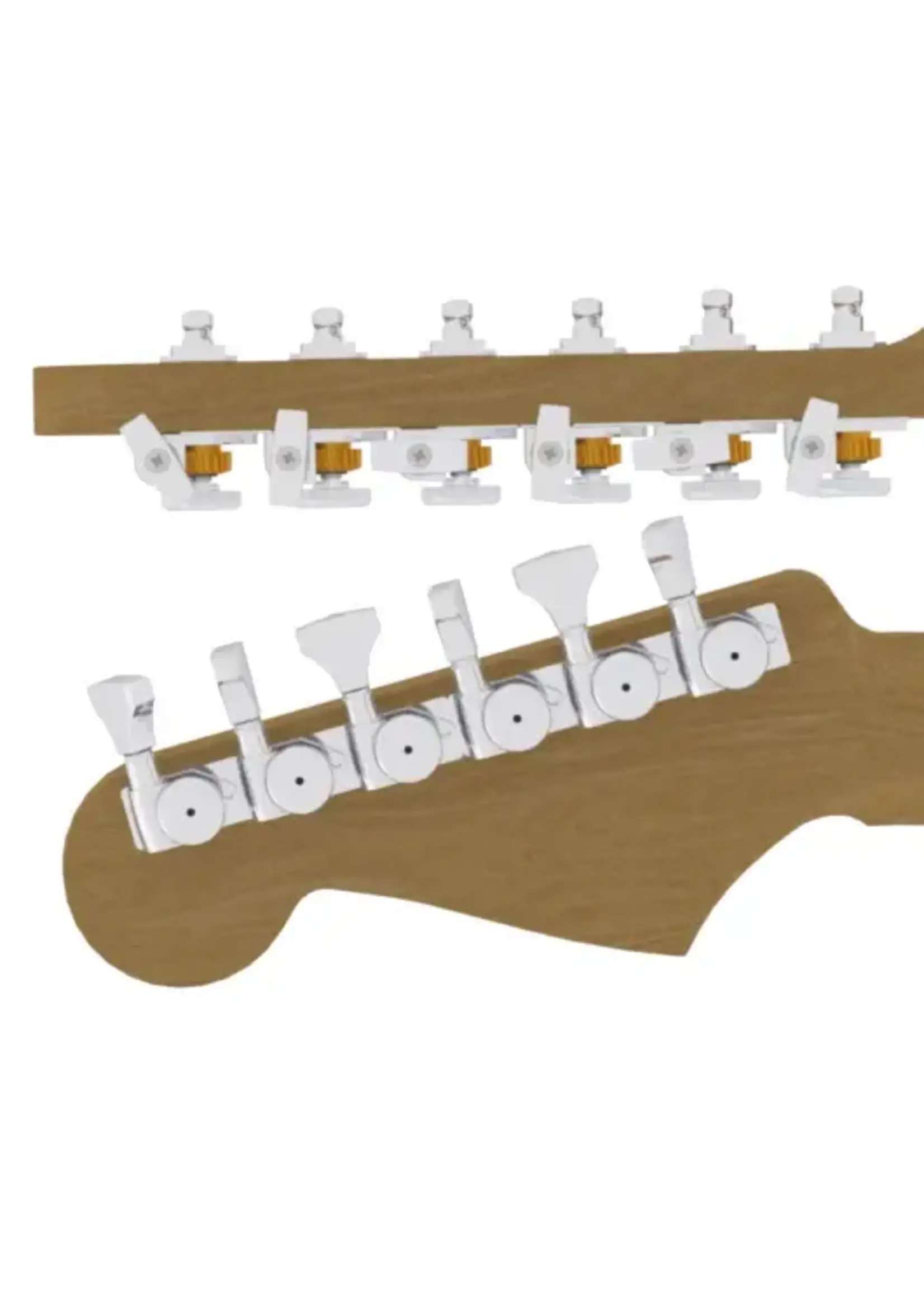 Hipshot Hipshot 6K1GL0C-STAG Guitar Tuner Upgrade Kit for 6 Inline Headstocks (10mm Post Hole)