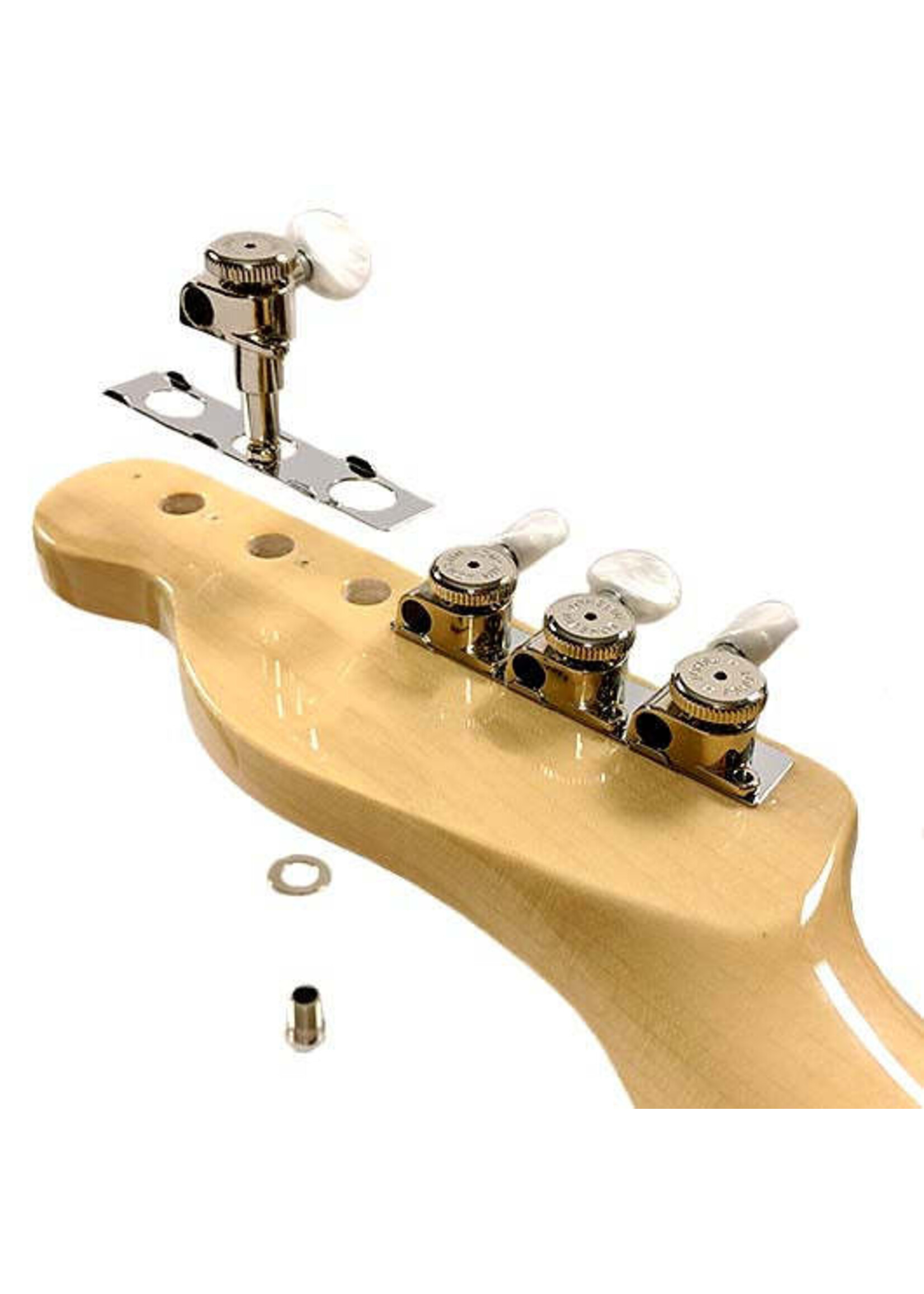 Hipshot Hipshot 6K1VEL0C-STAG Vintage Guitar Tuner Upgrade Kit for 6 Inline Headstocks (8.5mm Post Hole)