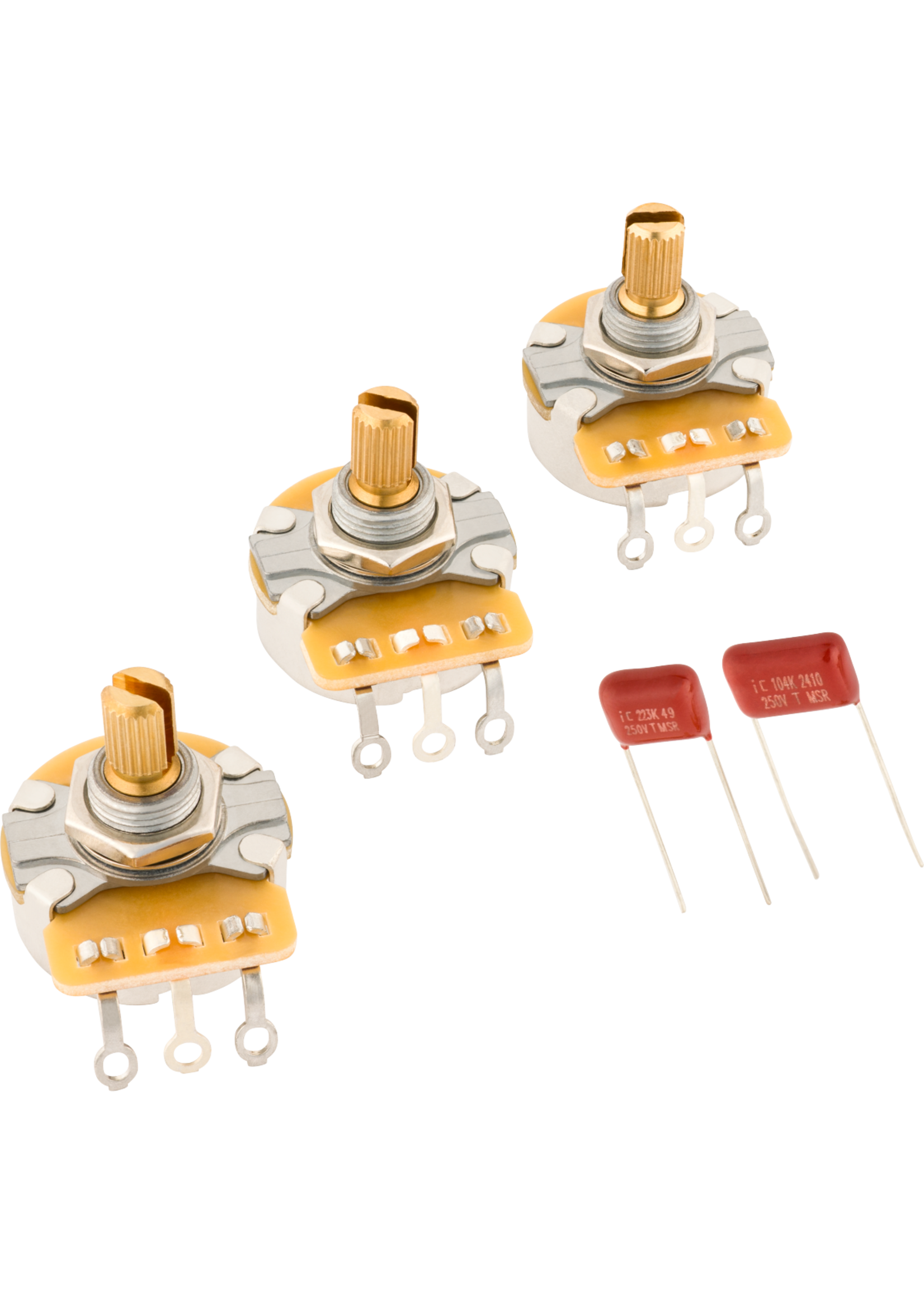 Fender Fender 0990830003 Stratocaster Split Shaft Potentiometer and Capacitor Kit, 3-Pack