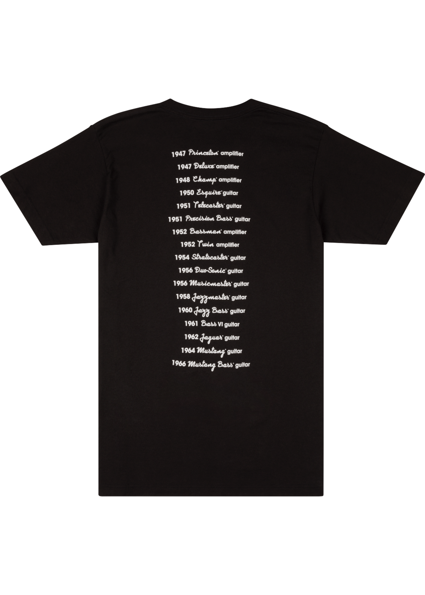 Fender Fender 9192823606 Logo Back T-Shirt Black XL