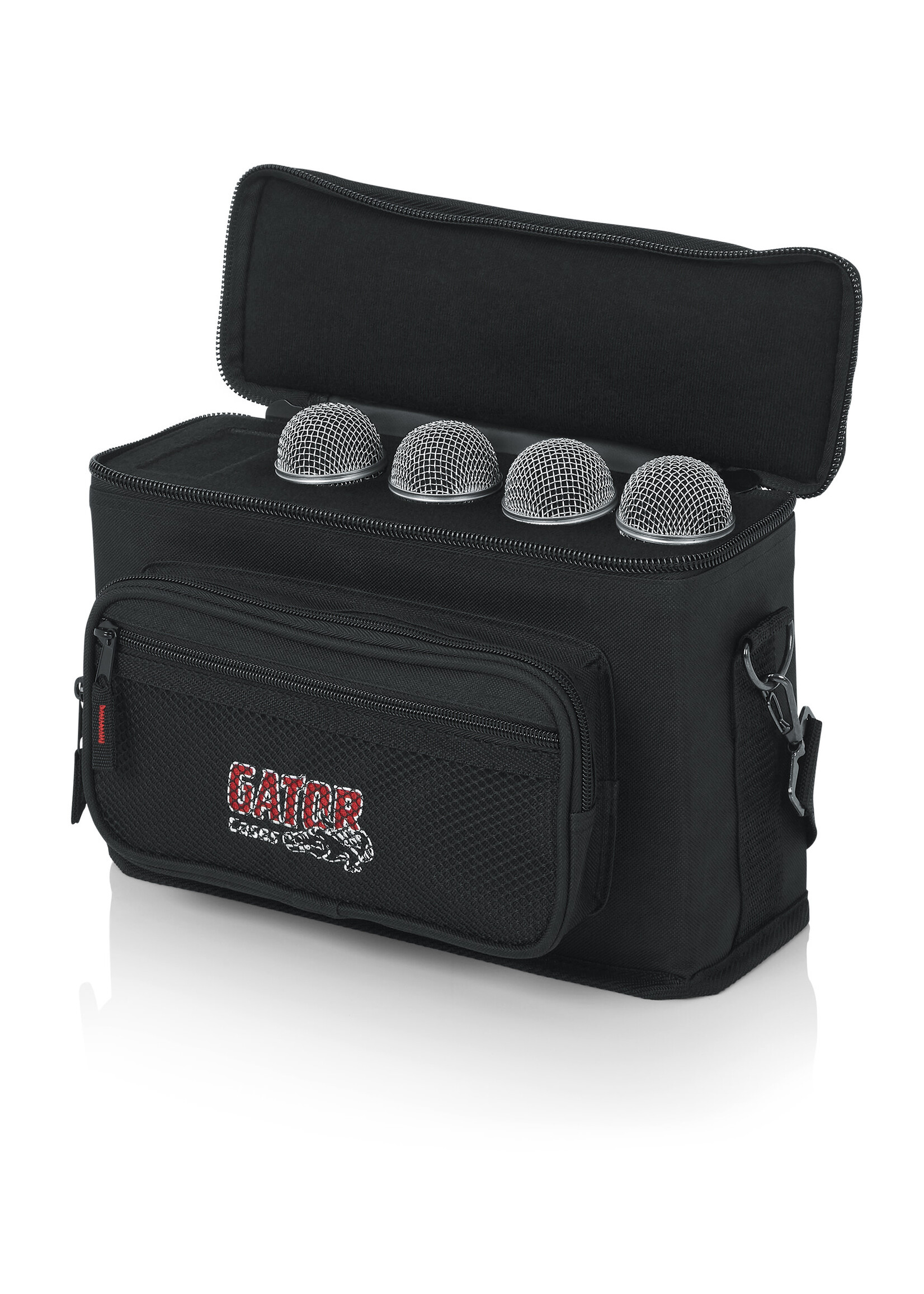 Gator Gator GM-4 Padded Bag for Up to 4 Mics w/ Exterior Pockets for Cables