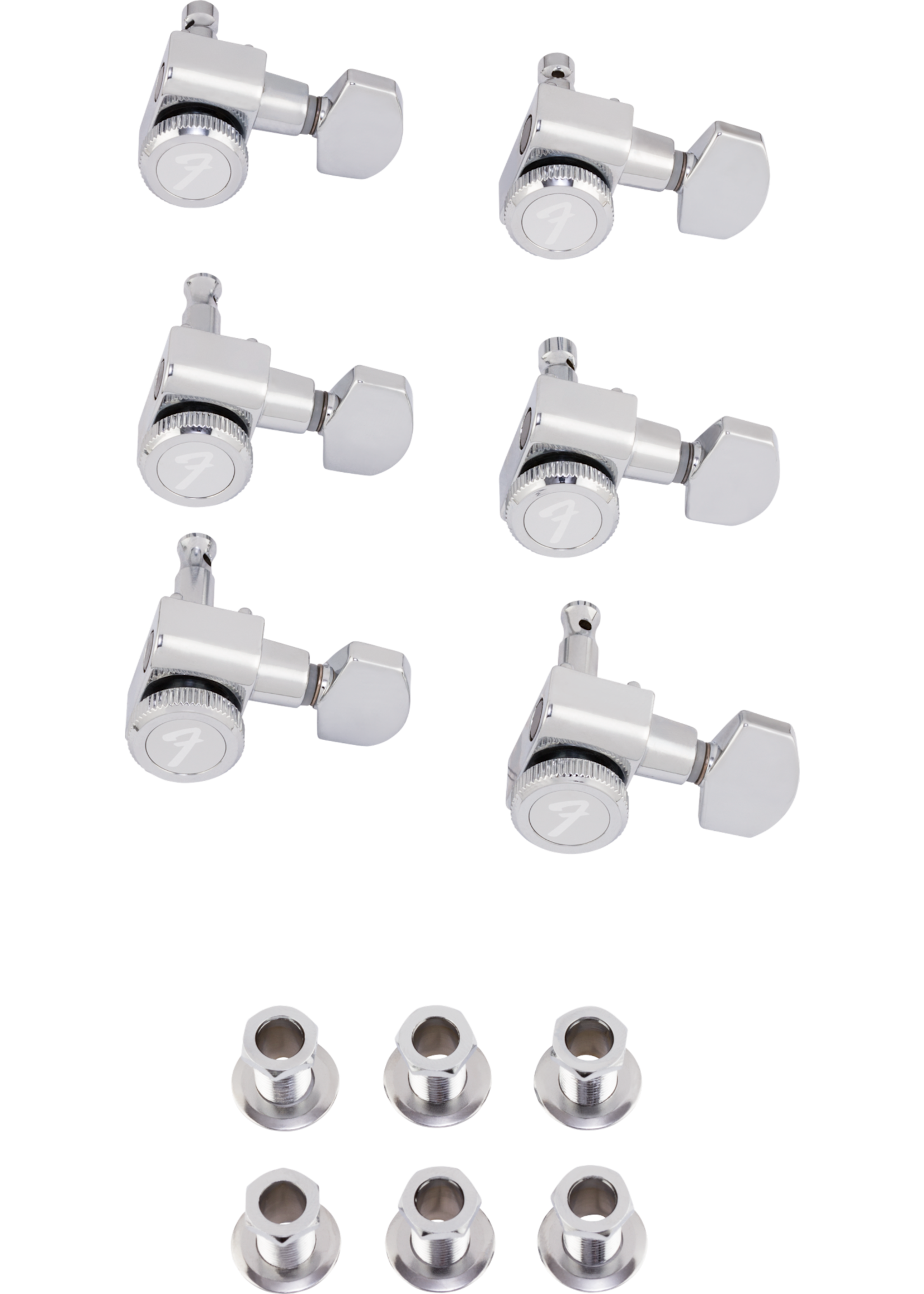 Fender Fender 0990818100 Locking Stratocaster/Telecaster Tuning Machines (Polished Chrome) (6)