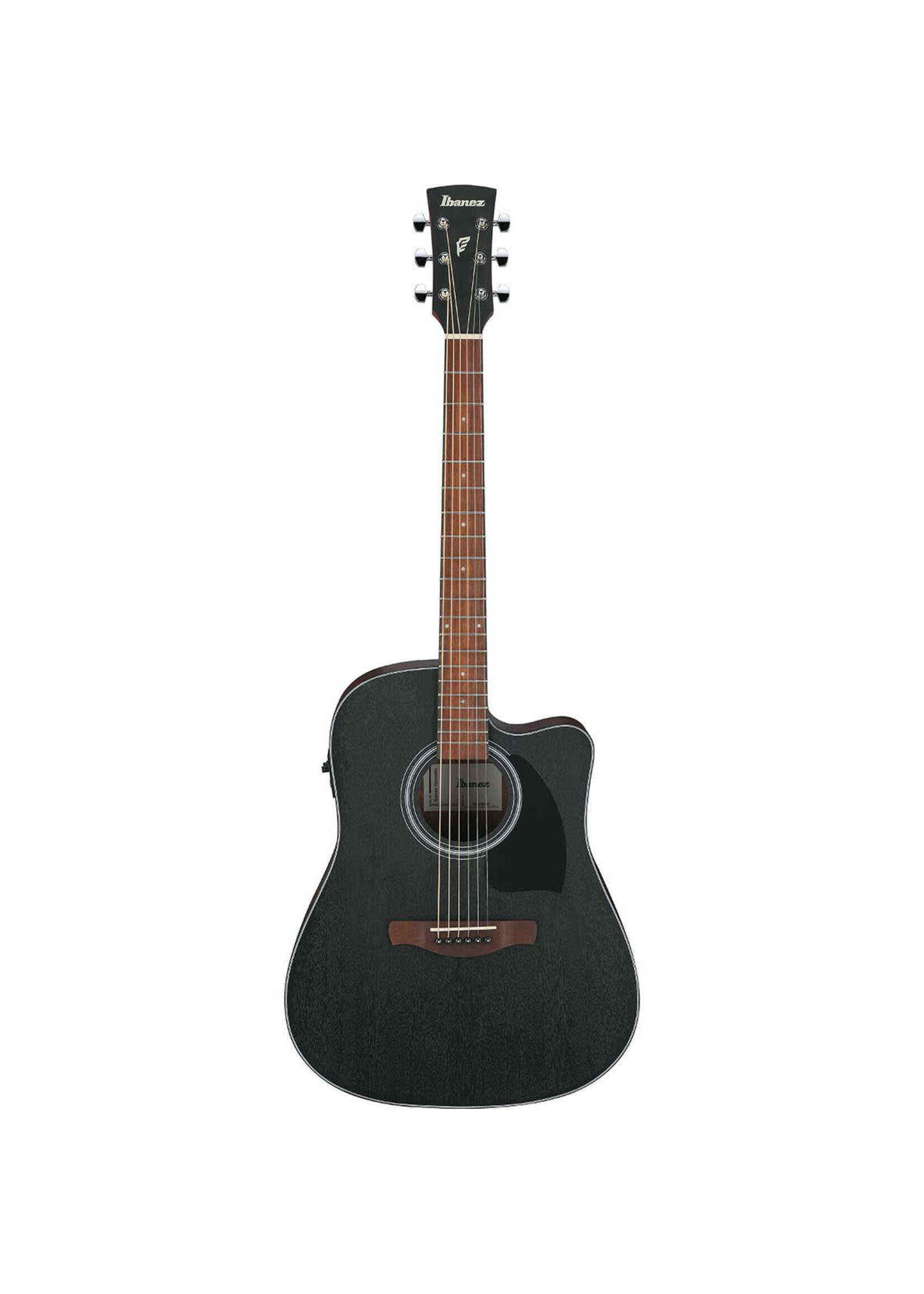 Ibanez Ibanez PF54CEWKH Acoustic Electric Guitar - Weathered Black Open Pore Top