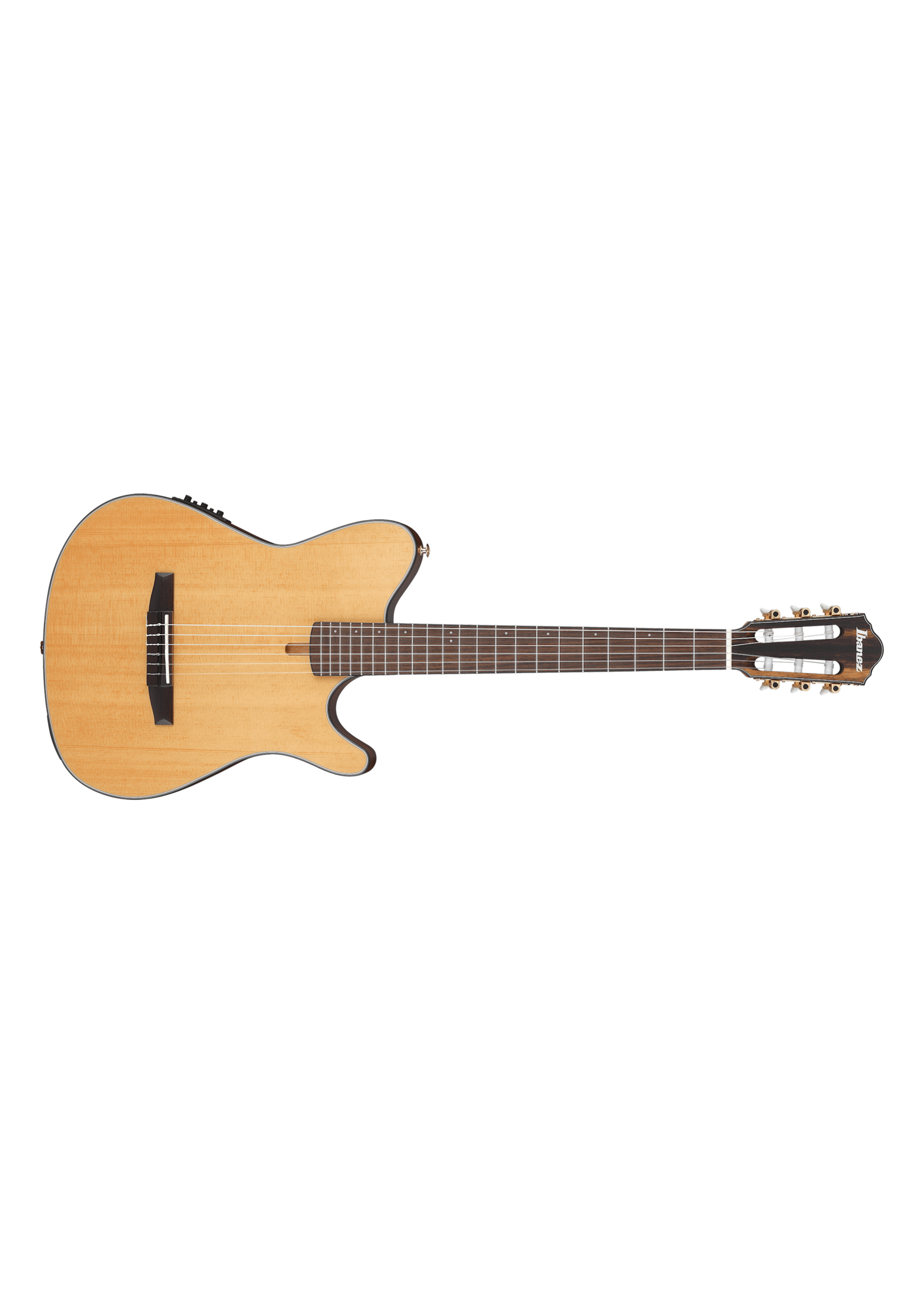 Ibanez Ibanez FRH10NNTF Thinline Nylon Acoustic Electric Guitar, Natural Flat