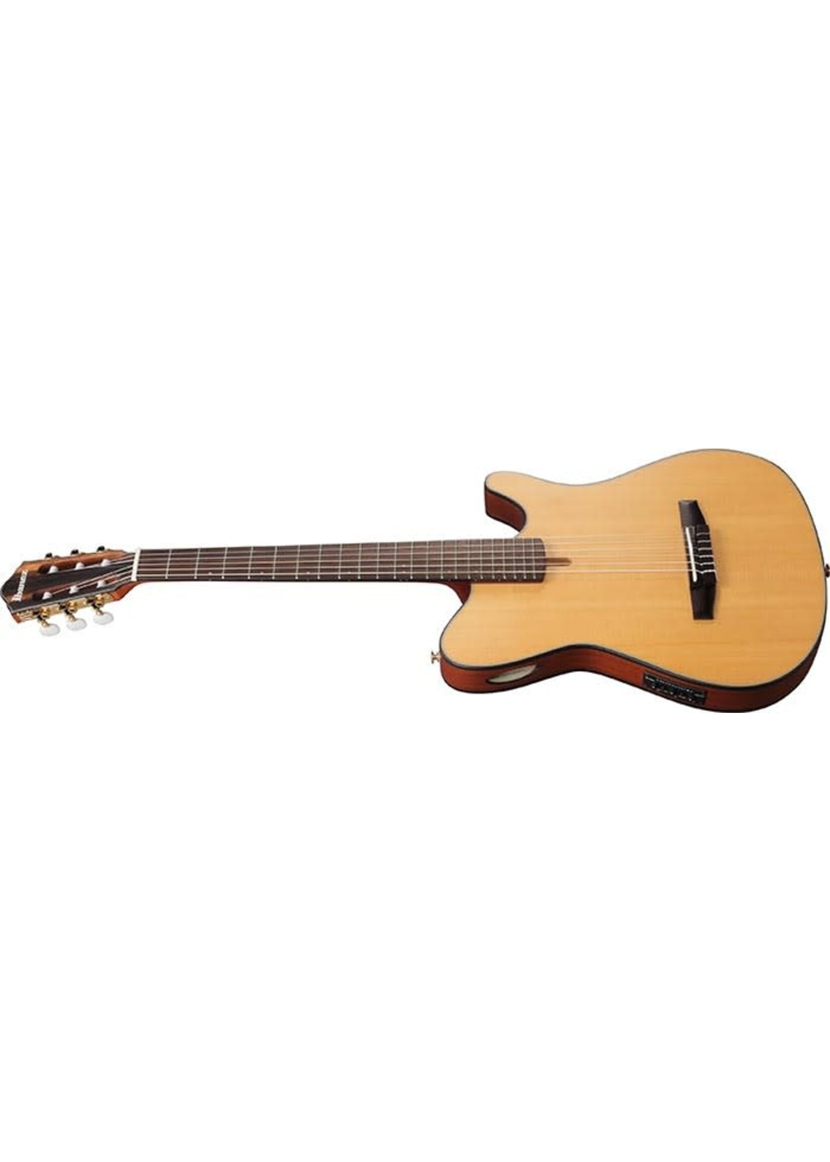 Ibanez Ibanez FRH10NNTF Thinline Nylon Acoustic Electric Guitar, Natural Flat
