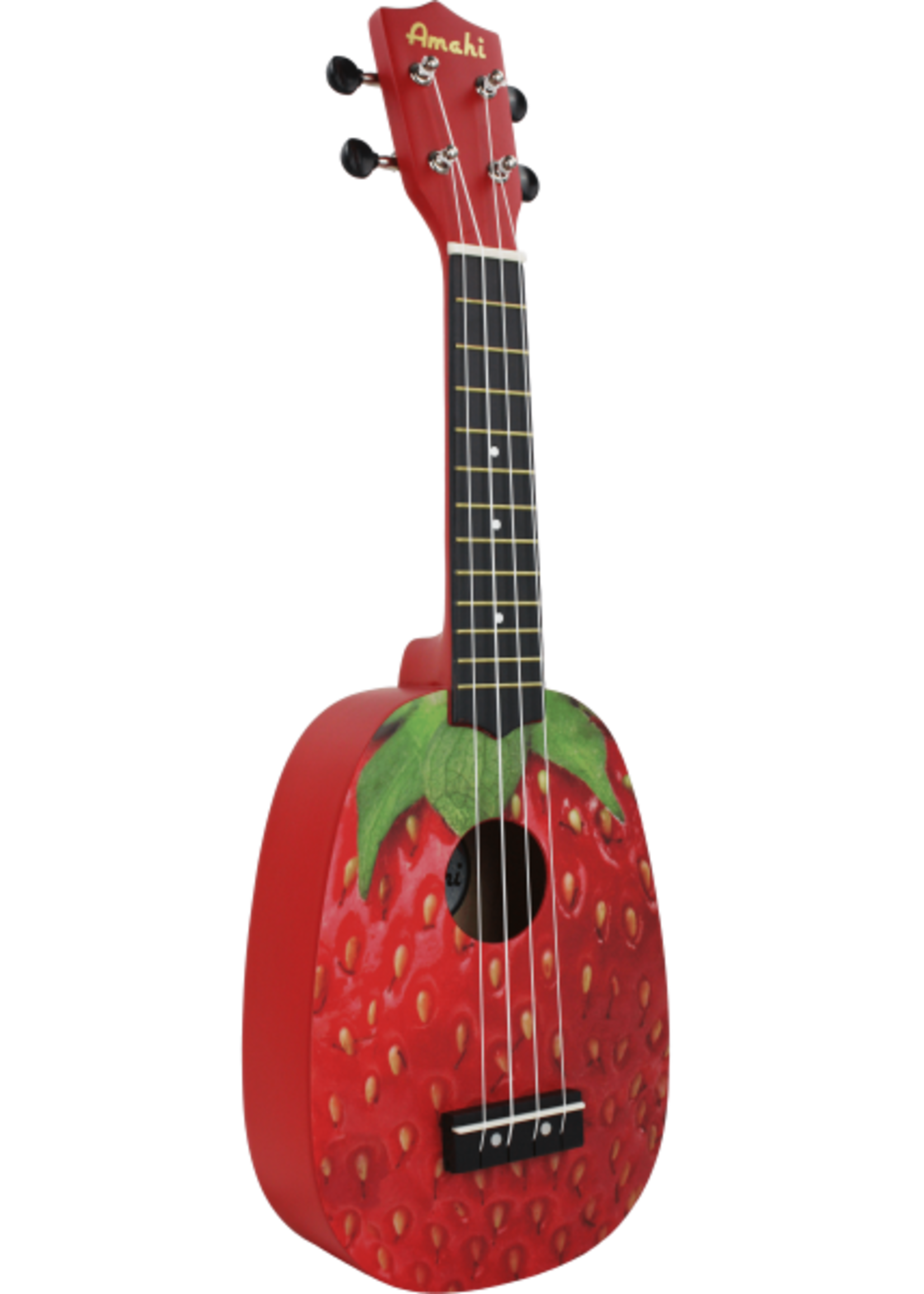 Amahi Amahi DDUK18 Soprano Ukulele Strawberry Design Tropical Series