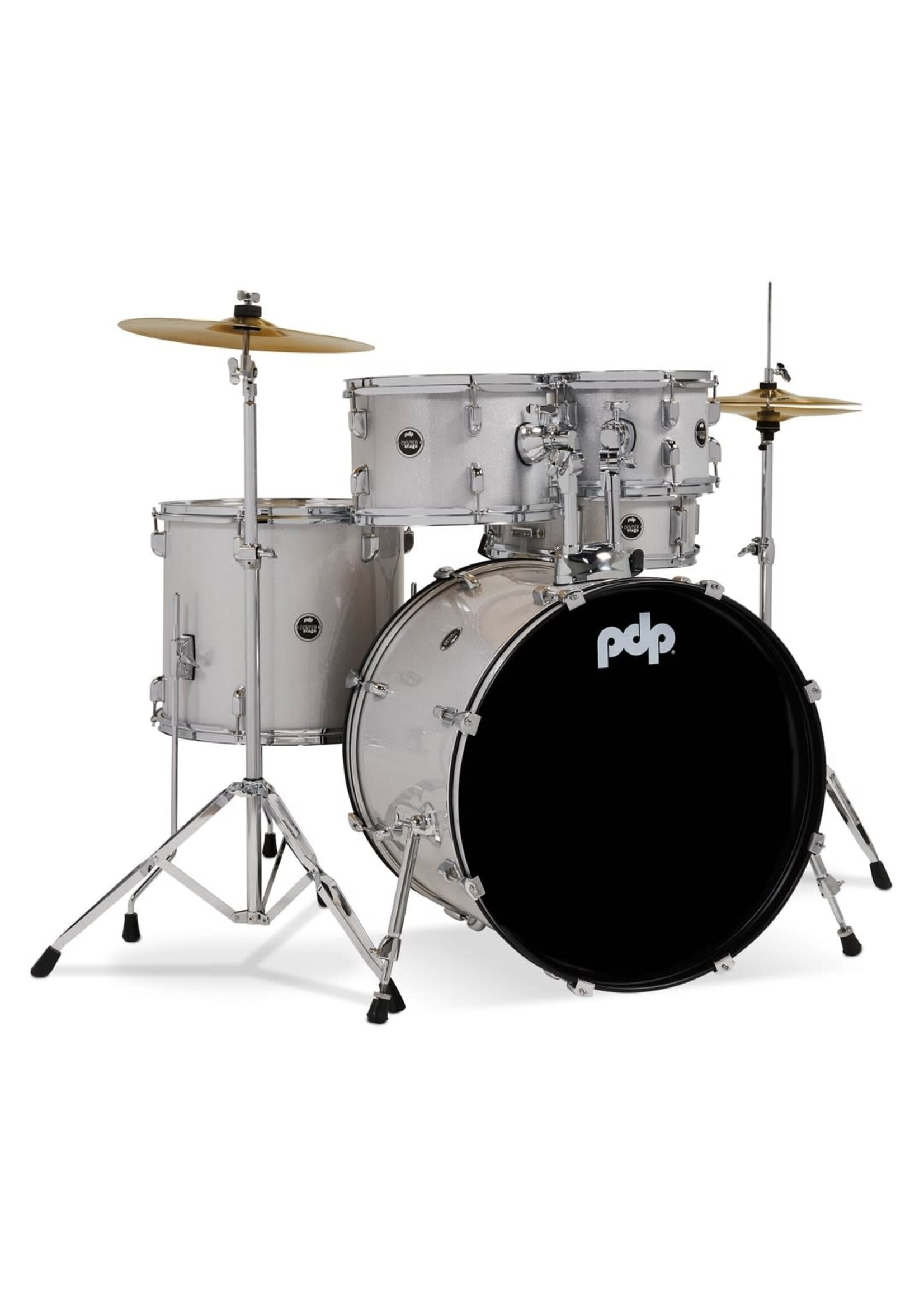 PDP PDP PDCE2215KTDW Centerstage 22" 5-Piece Complete - Diamond White Sparkle
