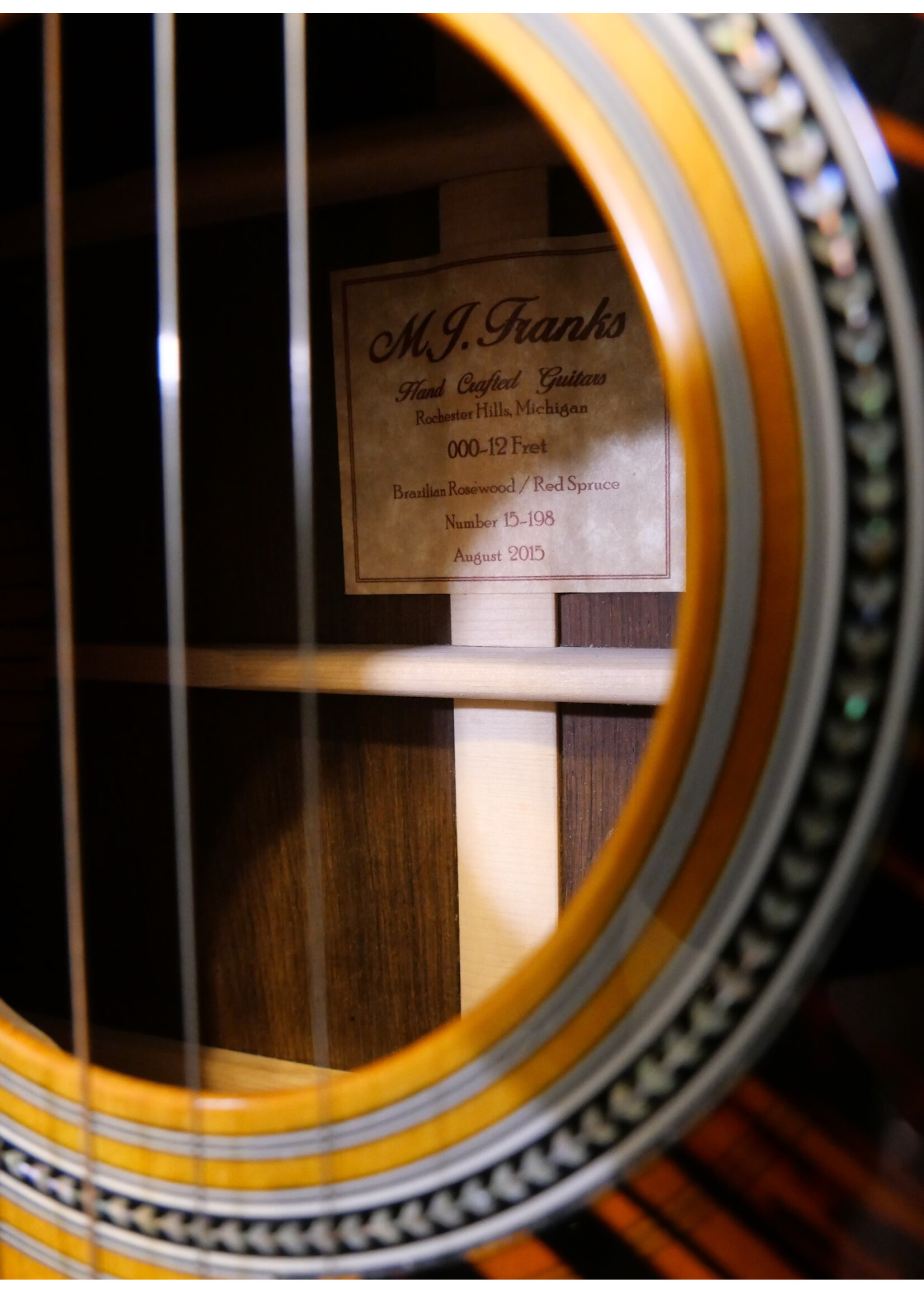 M.J. Franks MMC M.J. Franks 000-12 Fret Classical Guitar w/TKL Case