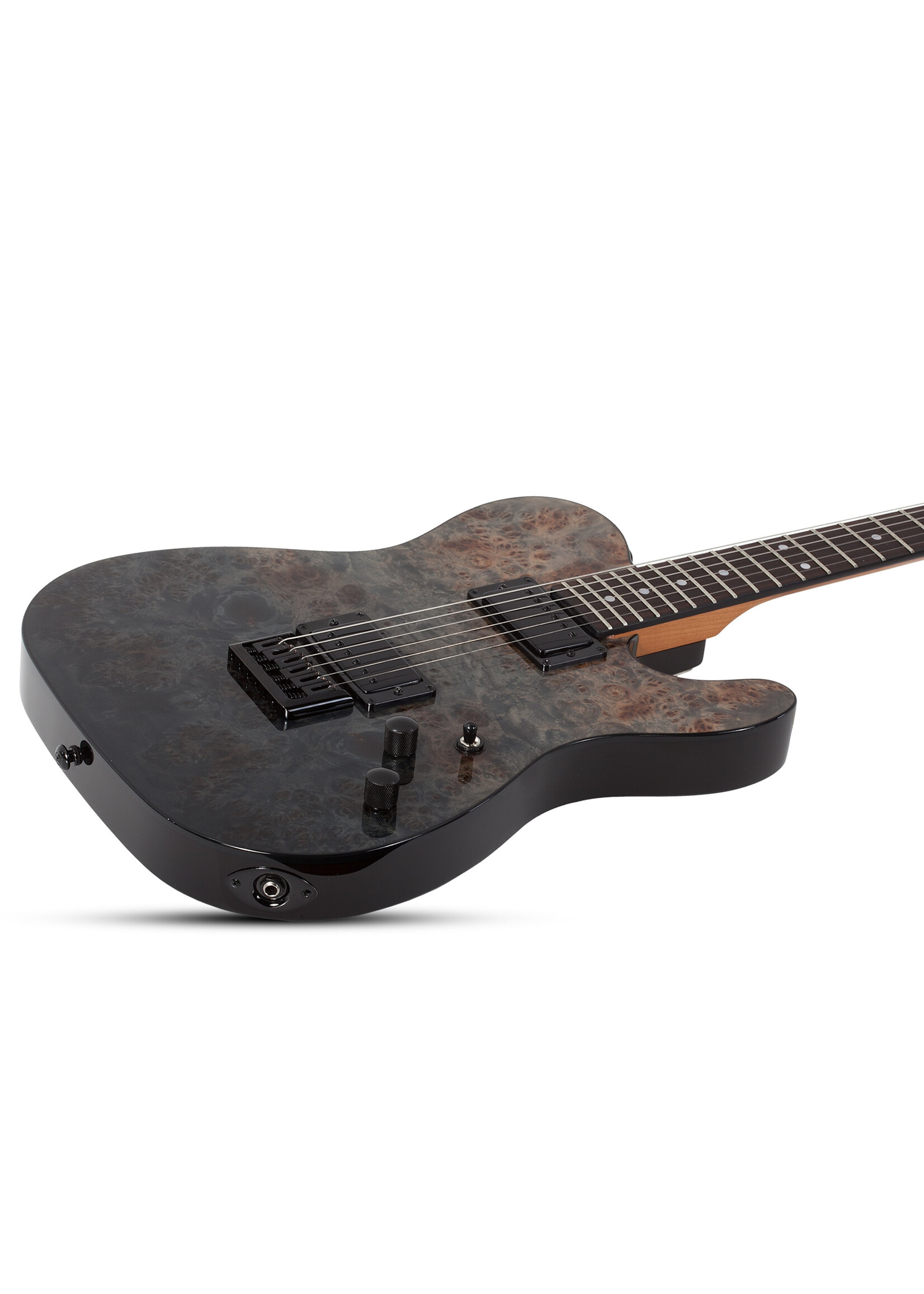 Schecter Schecter 3955 PT Standard Electric Guitar, Black Fade Burst Burl
