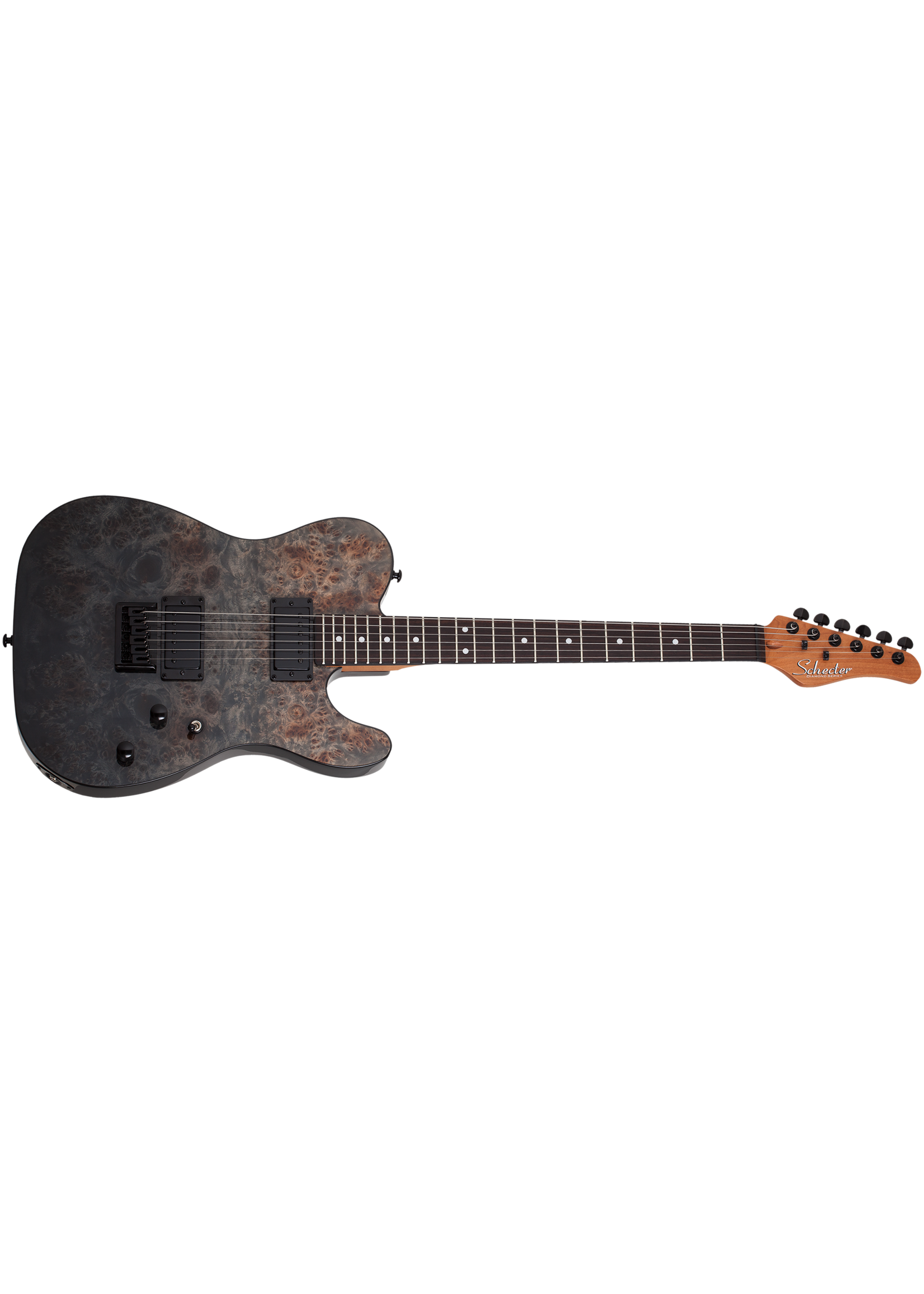 Schecter Schecter 3955 PT Standard Electric Guitar, Black Fade Burst Burl