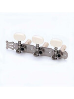 All Parts All Parts TK-0125-001 TK-0125 Classical Tuner Set with Round White Buttons Nickel