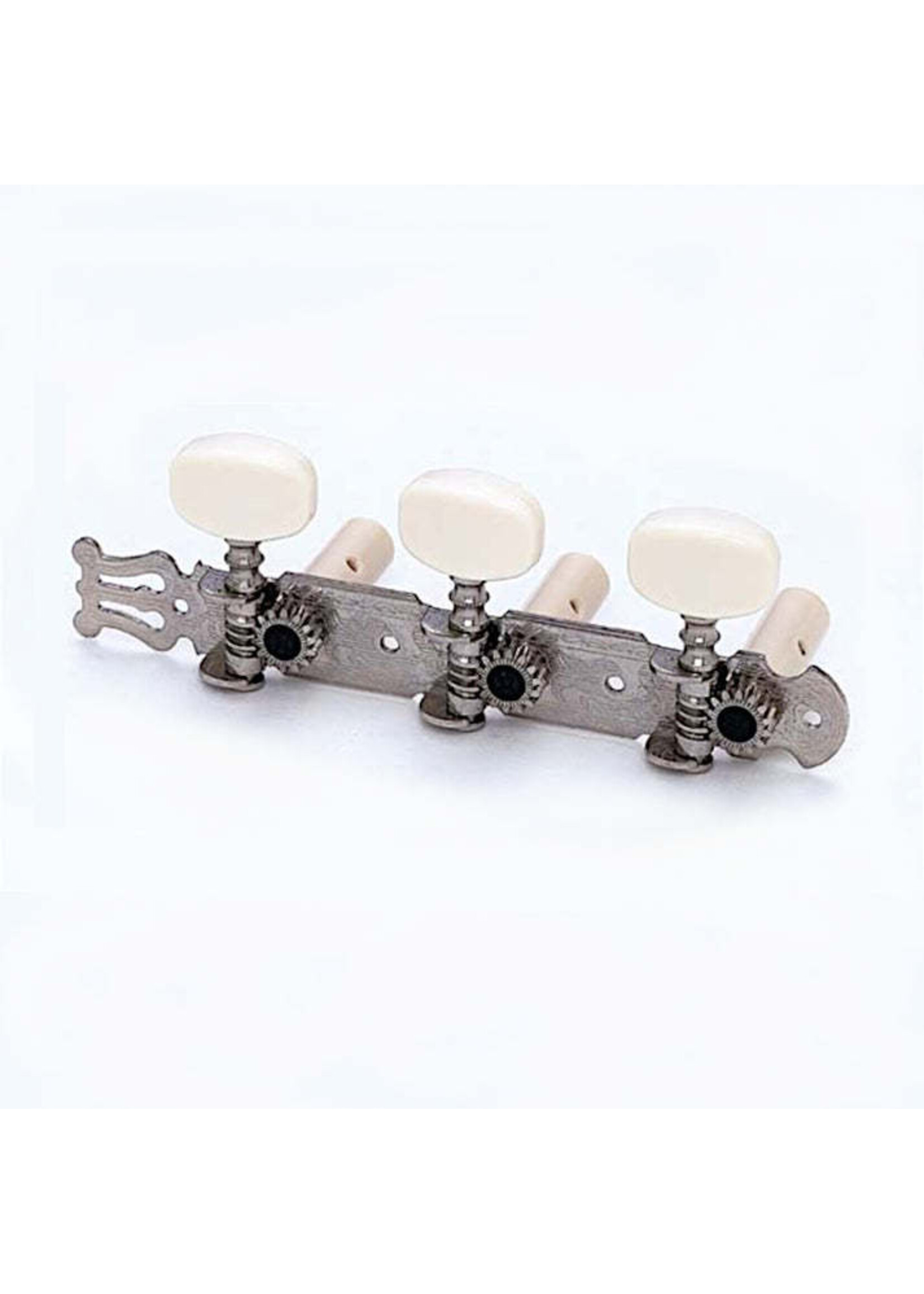 All Parts All Parts TK-0125-001 TK-0125 Classical Tuner Set with Round White Buttons Nickel