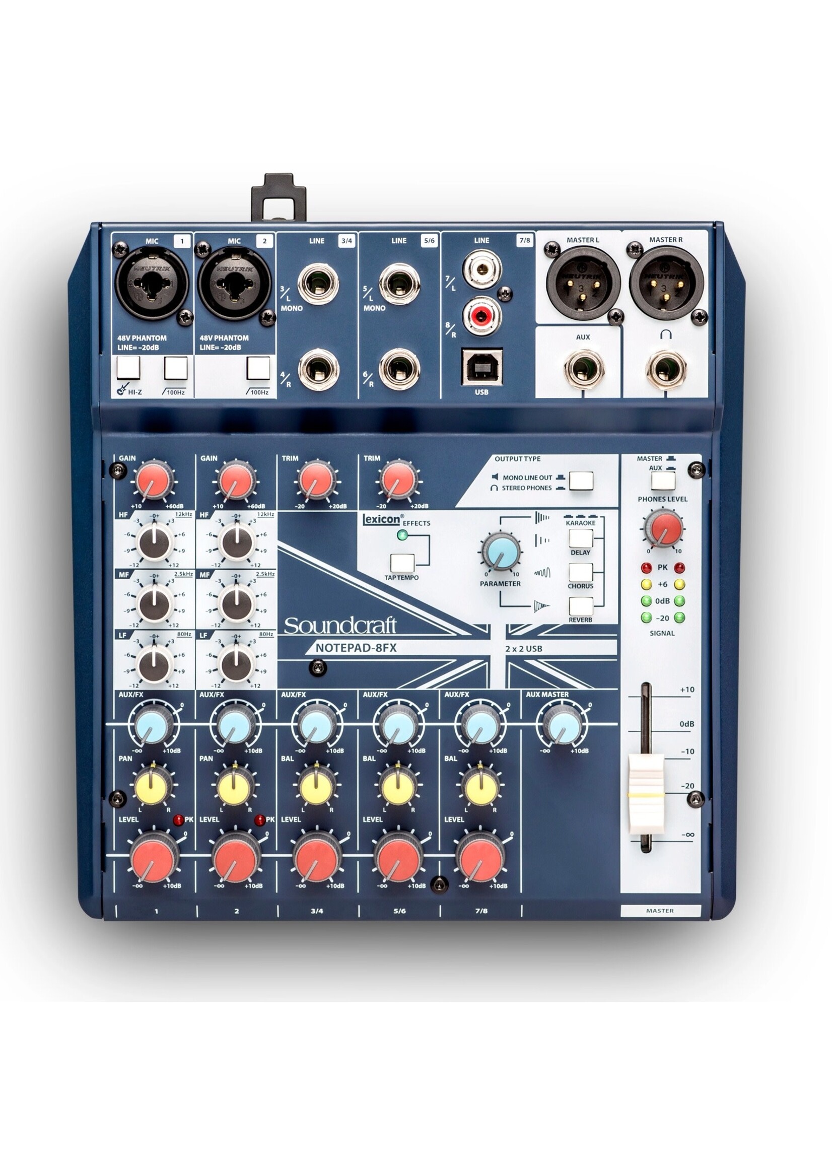 Soundcraft Soundcraft Notepad-8FX Small-Format Analog Mixing Console with USB I/O and Lexicon Effects