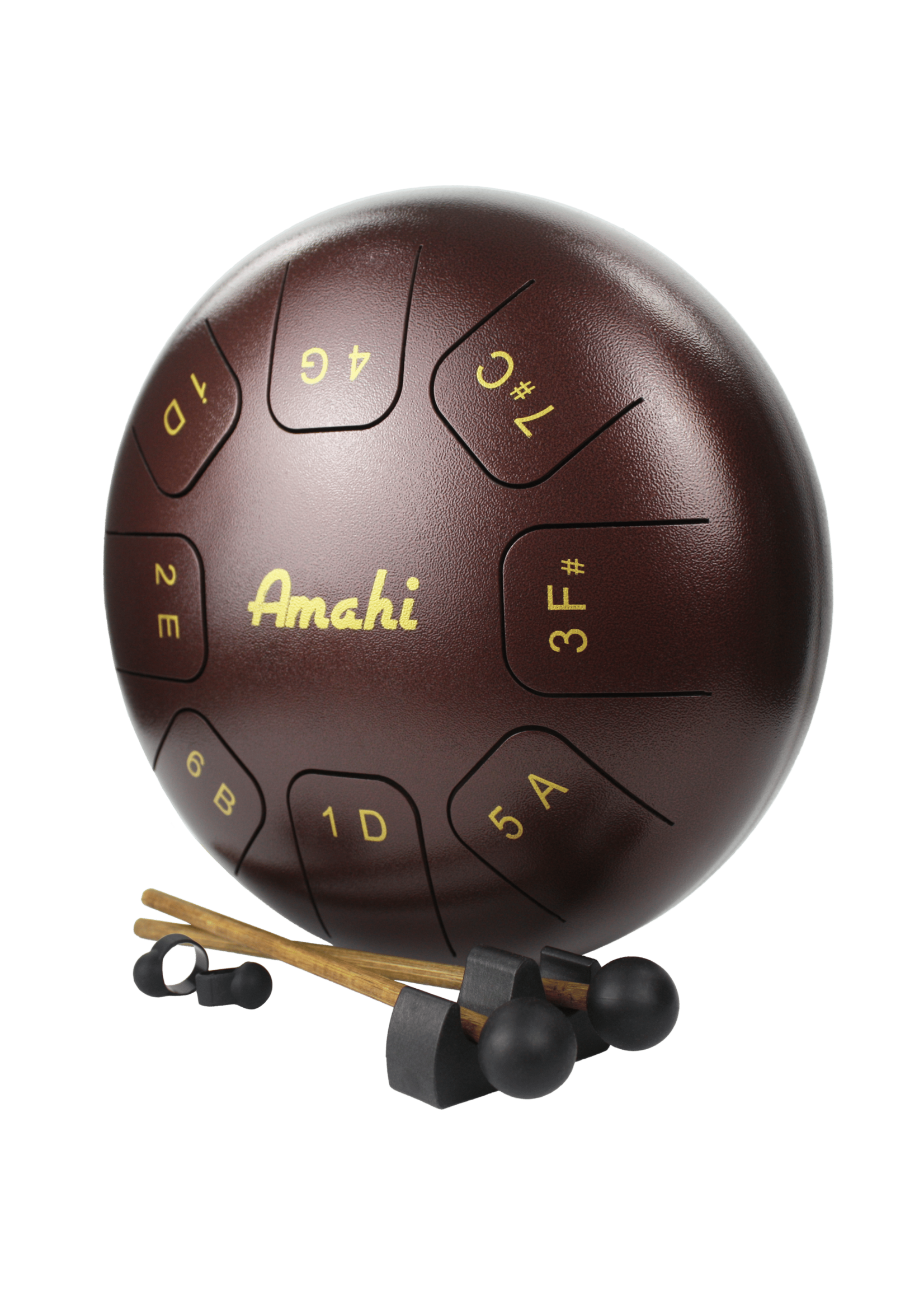 Amahi Amahi KLG10-8BZ 10" Steel Tongue Drum Bronze With Case/Mallets