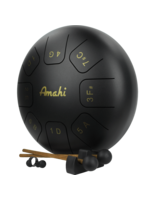 Amahi Amahi KLG10-8BL 10" Steel Tongue Drum Black With Case/Mallets