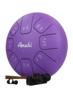 Amahi Amahi KLG10PU 10" Steel Tongue Drum Purple With Case/Mallets