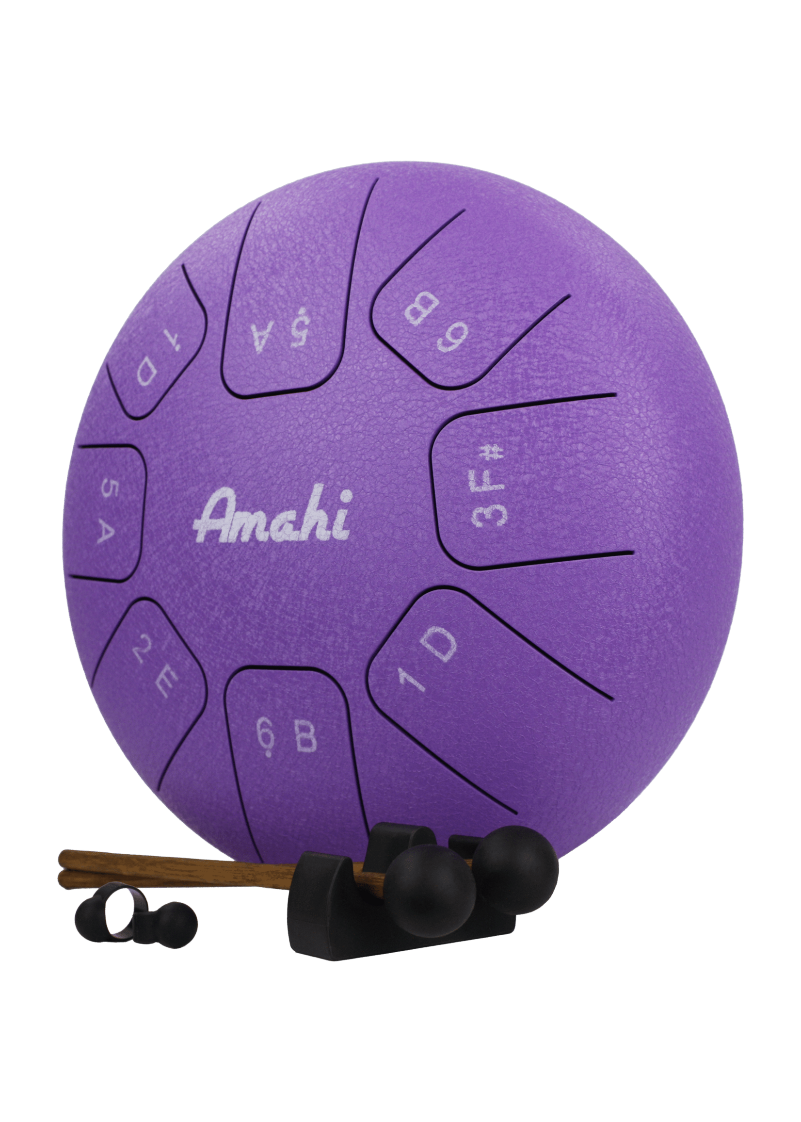 Amahi Amahi KLG10PU 10" Steel Tongue Drum Purple With Case/Mallets