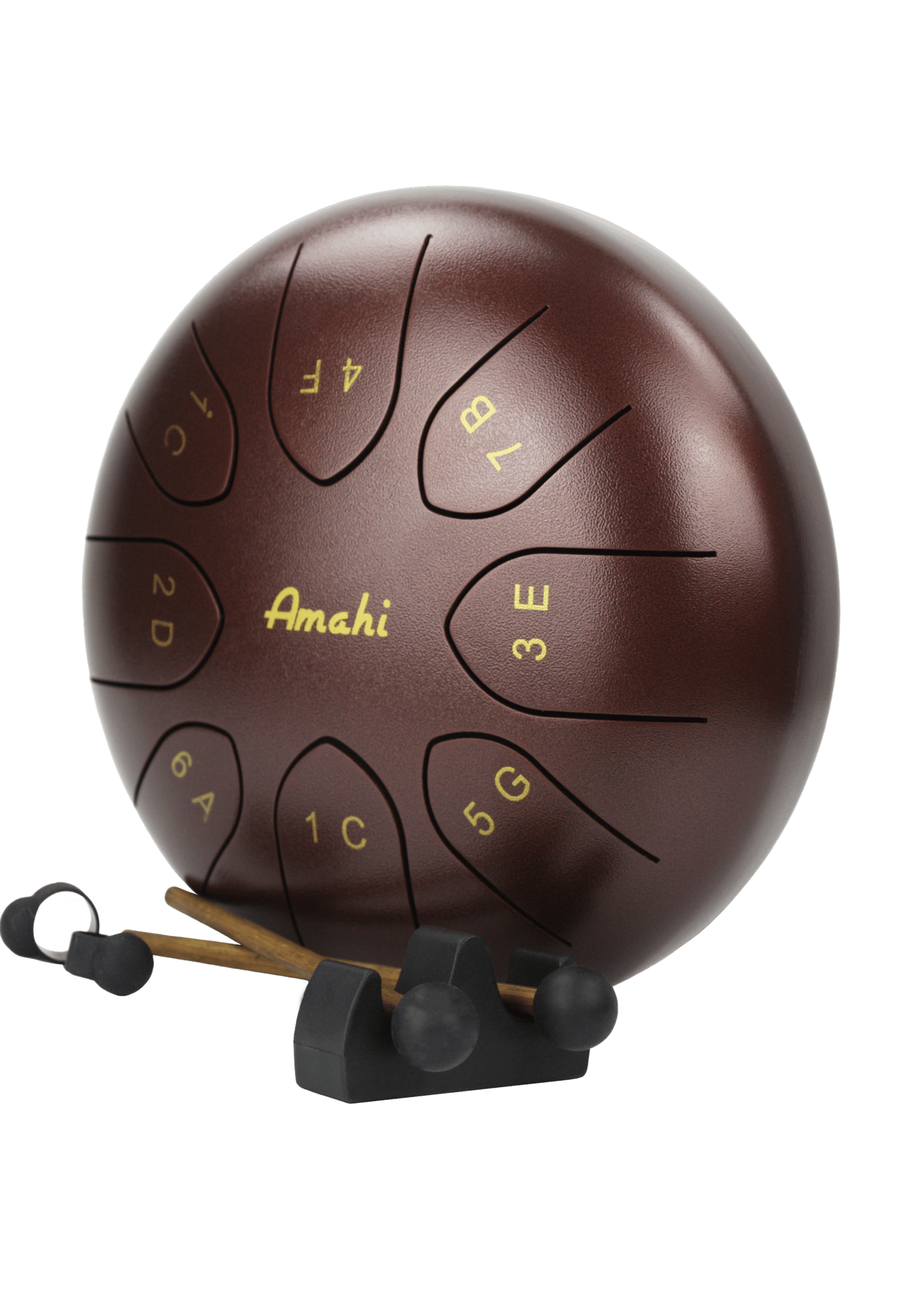 Amahi Amahi KLG8BZ 8" Steel Tongue Drum Bronze With Case/Mallets