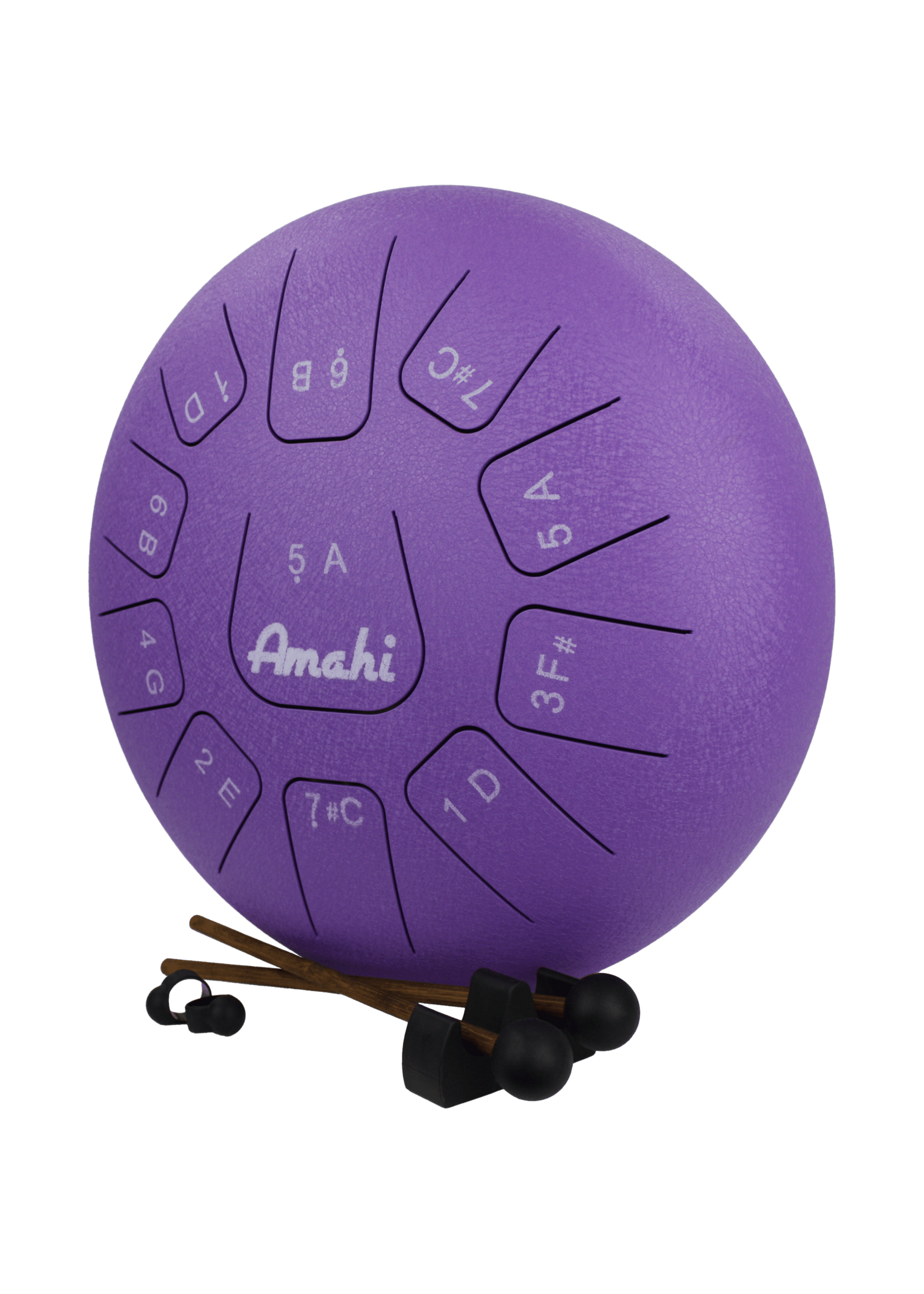 Amahi Amahi KLG12PU 12" Steel Tongue Drum Purple With Case/Mallets