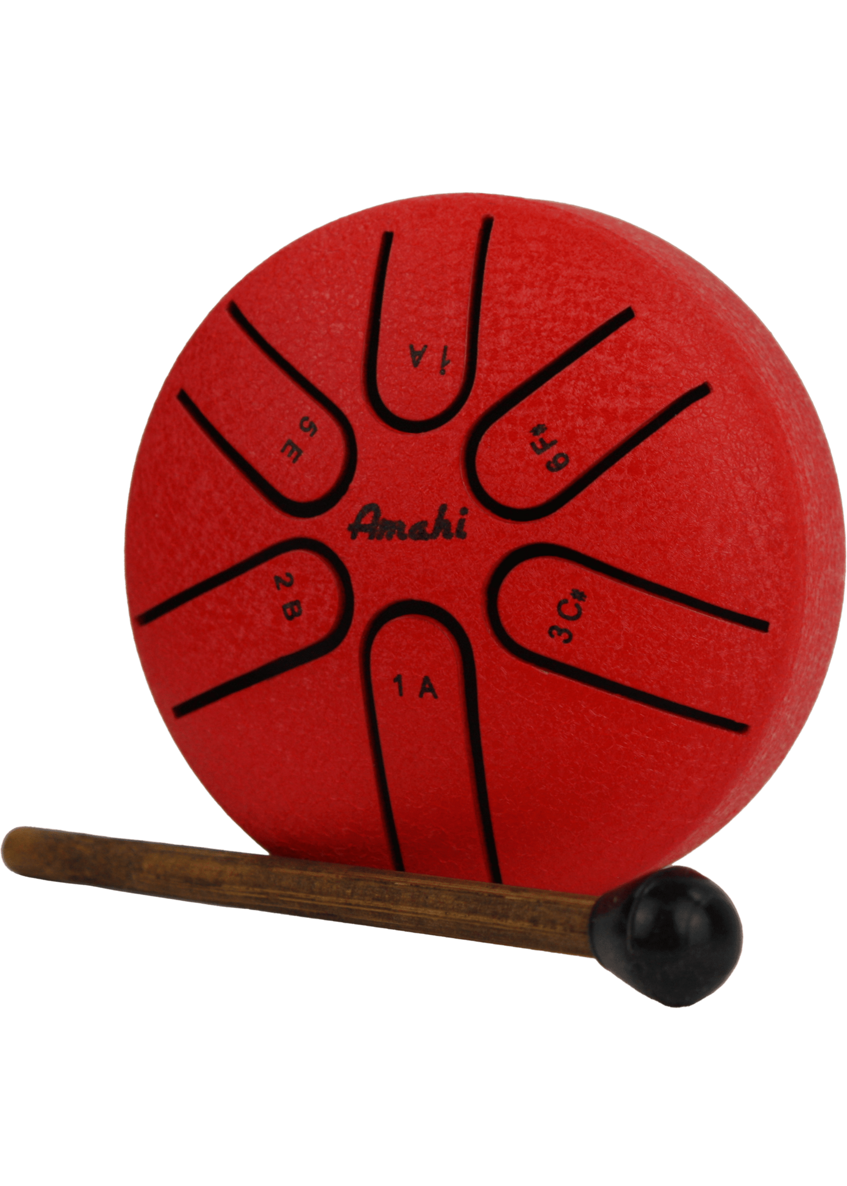 Amahi Amahi KLG3RD 3" Steel Tongue Drum Red With Mallet