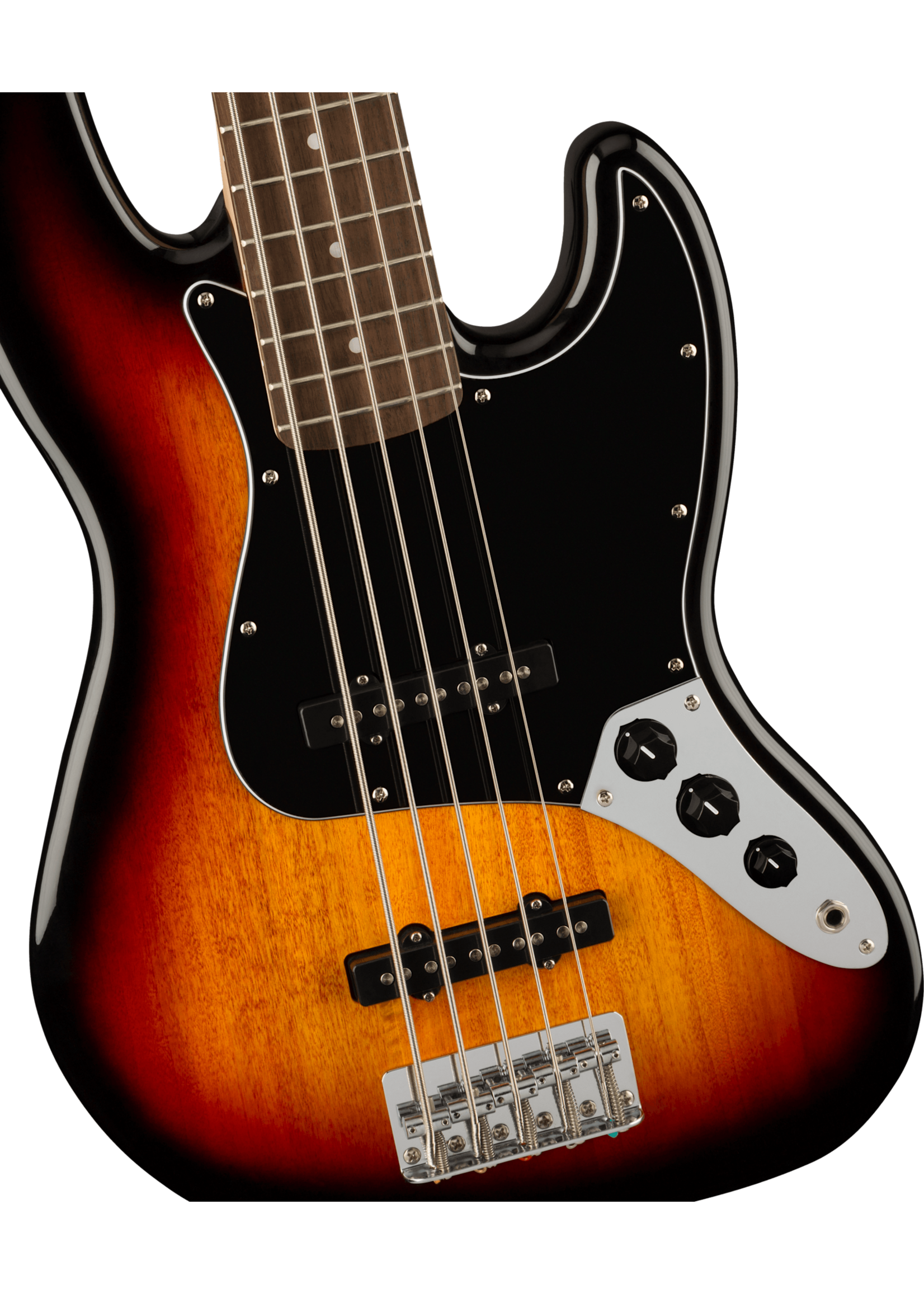 Squier Squier 0378651500 Affinity Series Jazz Bass V, Laurel Fingerboard, Black Pickguard, 3-Color Sunburst