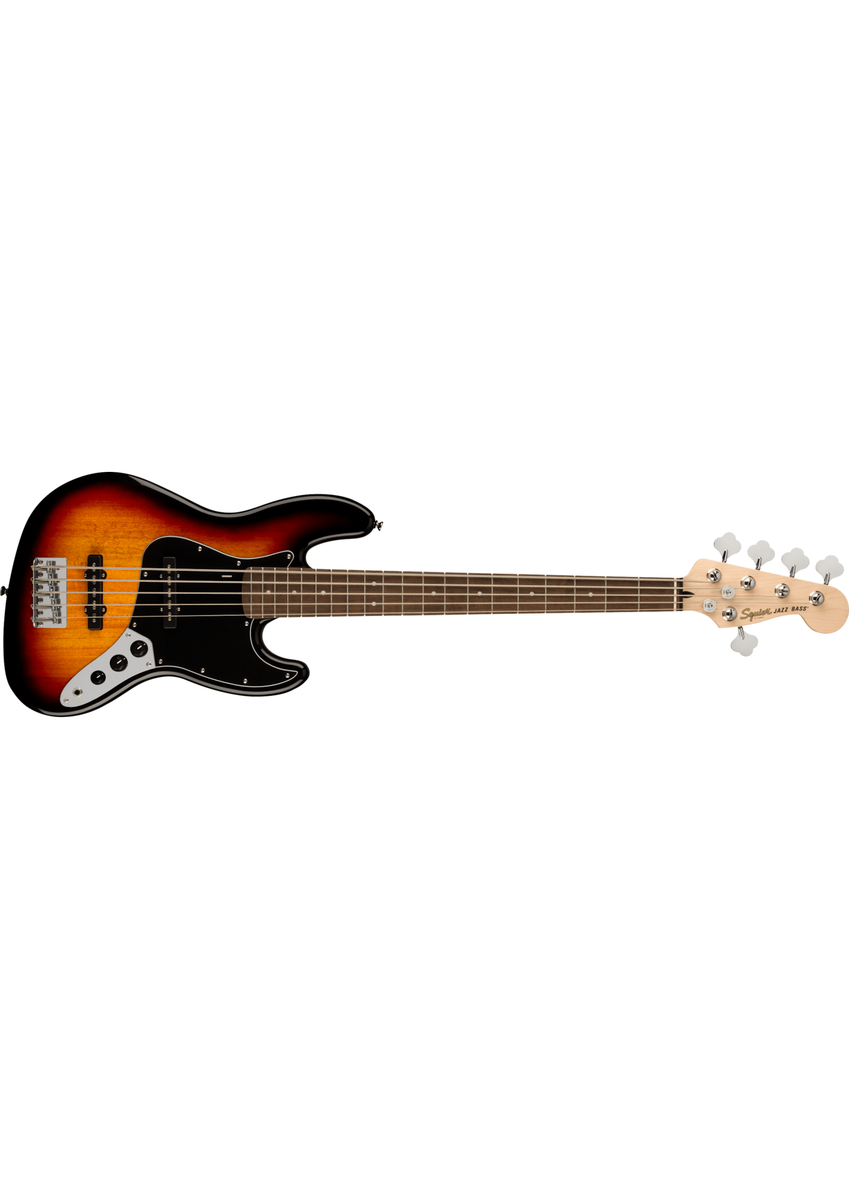 Squier Squier 0378651500 Affinity Series Jazz Bass V, Laurel Fingerboard, Black Pickguard, 3-Color Sunburst