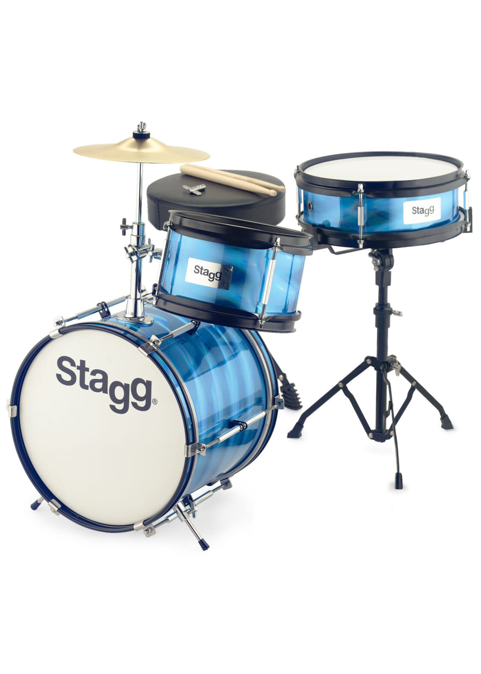 Stagg Stagg TIM JR 3/12B BL 3 PC Junior Set with Hardware, Blue