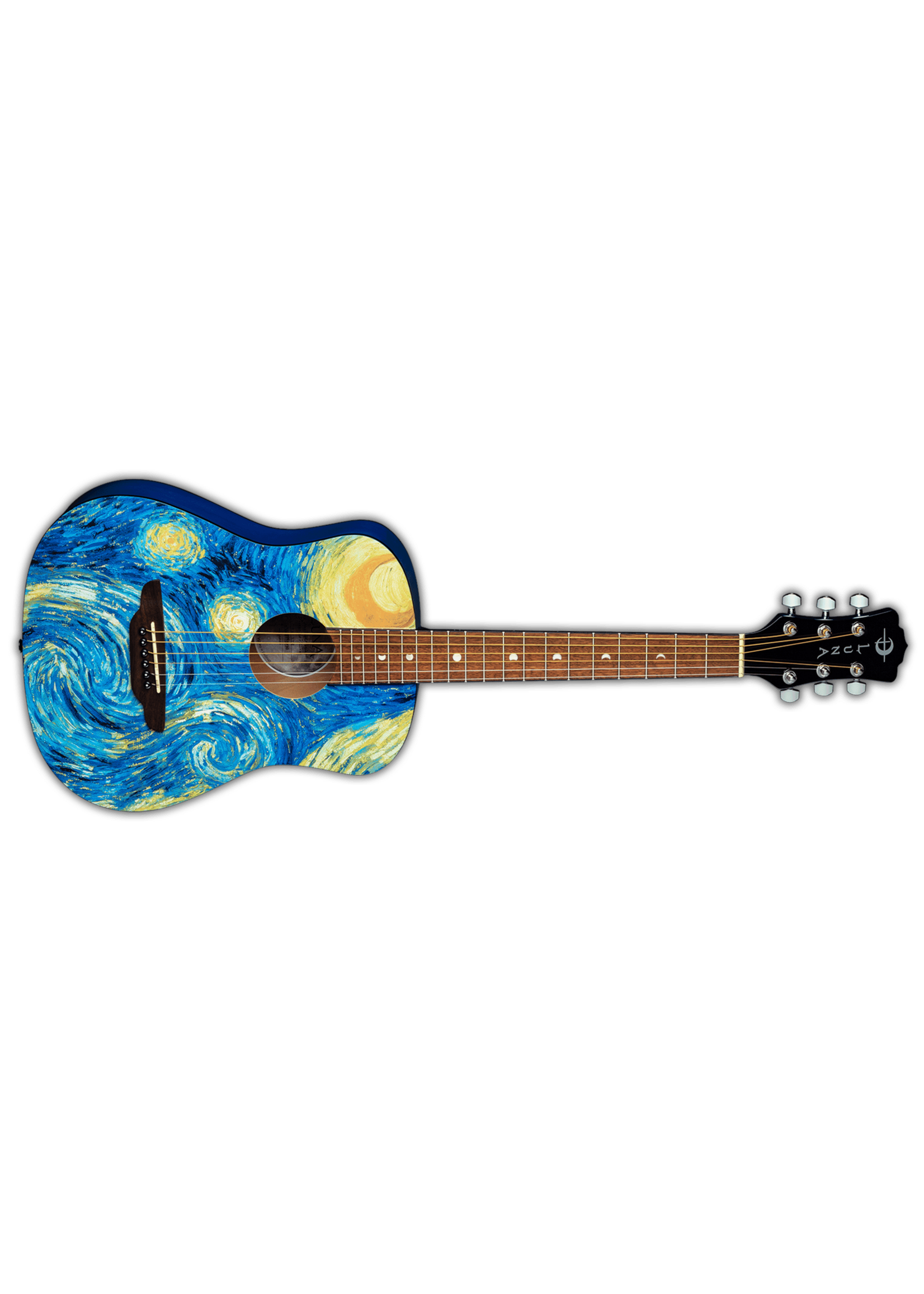 Luna Luna SAF STR Safari Starry Night Travel Guitar w/Bag