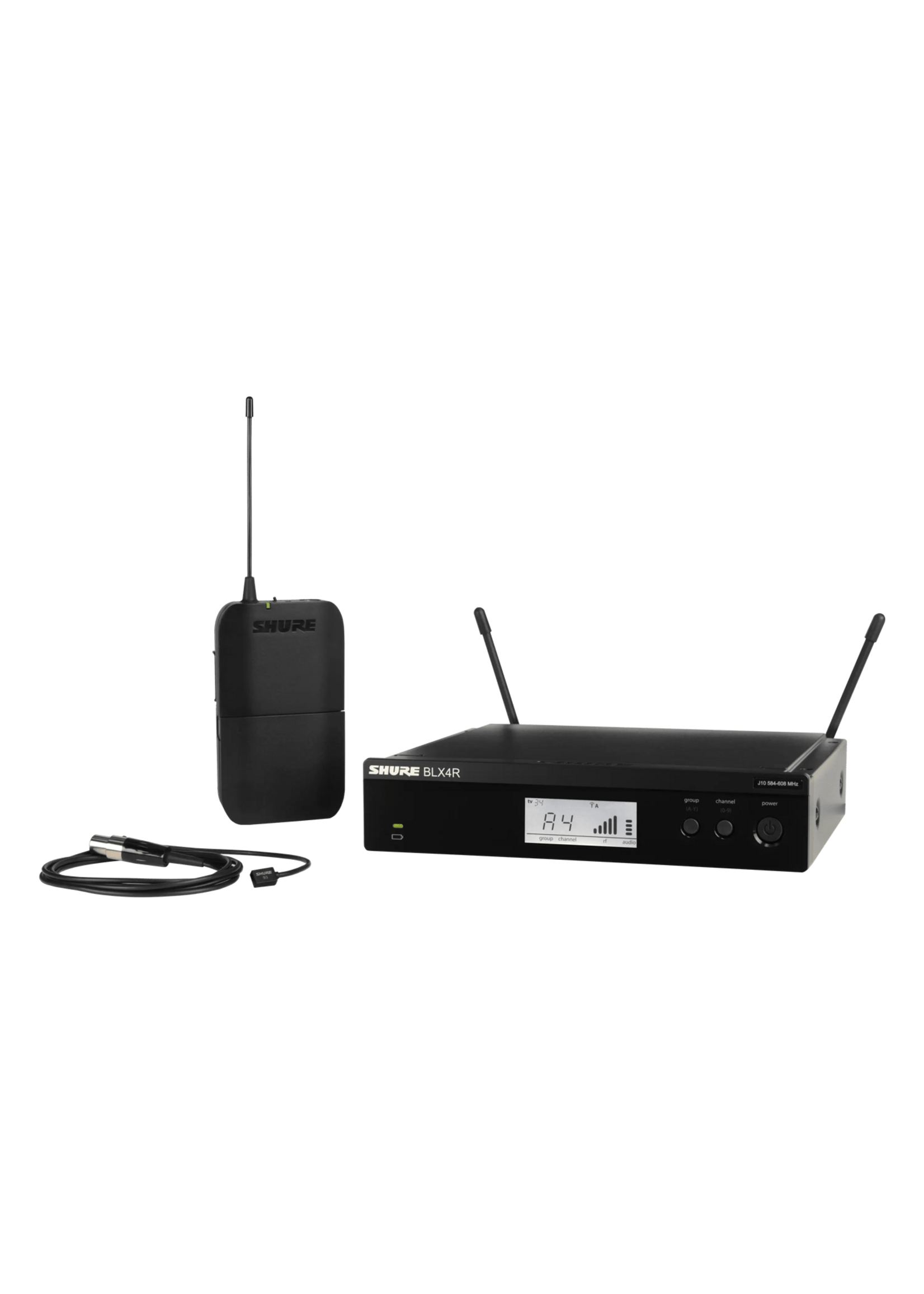 Shure Shure BLX14R/W93-H10 Wireless Presenter Rack Mount System w/ WL93 Lavalier Mic