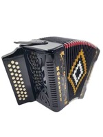 Rossetti Rossetti 3112-FBE-BK 3 Row, 31 treble, 12 bass Diatonic button accordion FBbEb Black