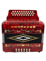 Rossetti Rossetti 3112-FBE-RD 3 Row, 31 treble, 12 bass Diatonic button accordion FBbEb Red