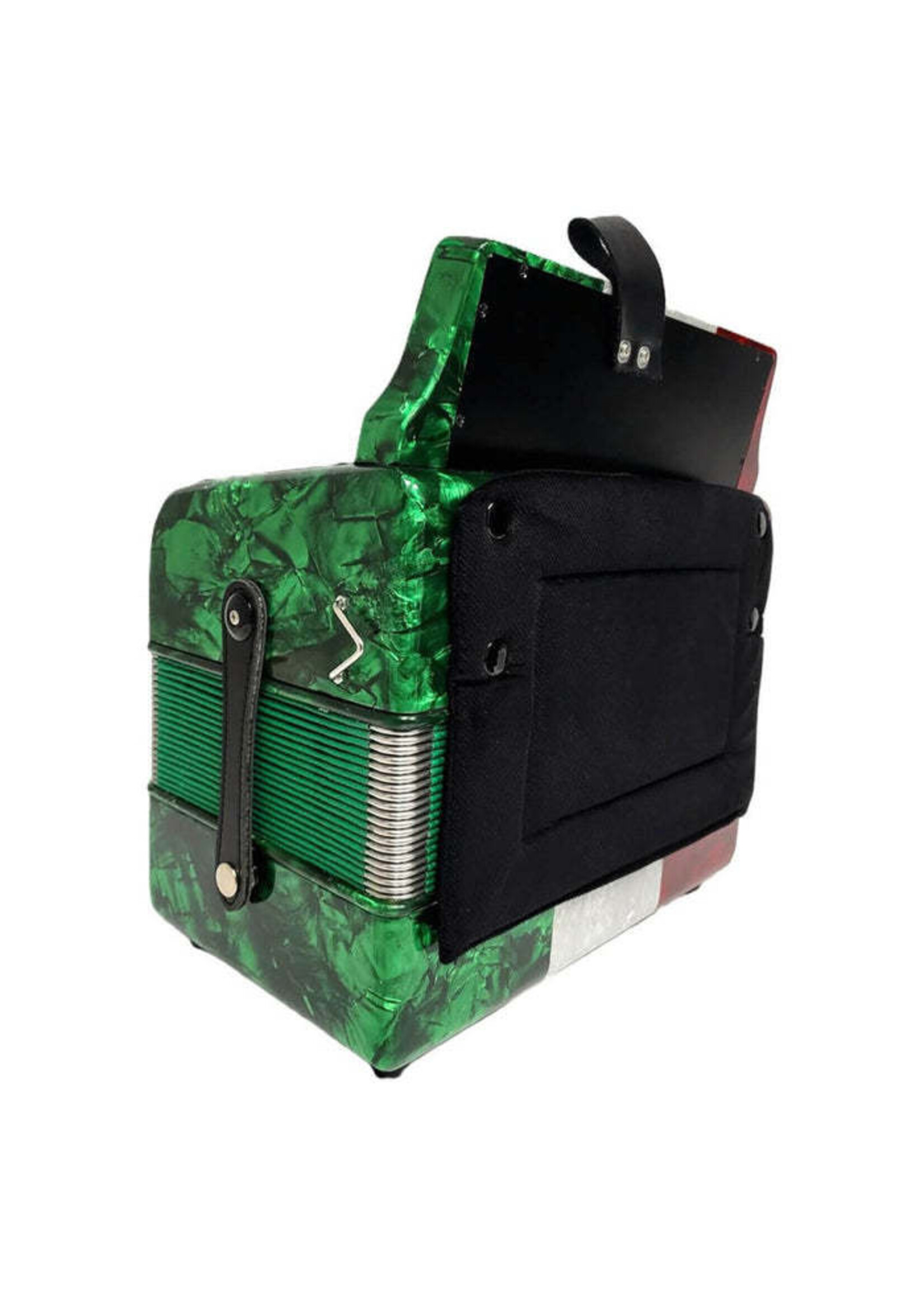 Rossetti Rossetti 3112-GCF-RWG 3 Row, 31 treble, 12 bass Diatonic button accordion GCF Mexican Flag