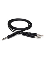 Hosa Hosa CYP-105 1/4 inch TS to  Dual 1/4 inch TS Y Cable - 5 ft