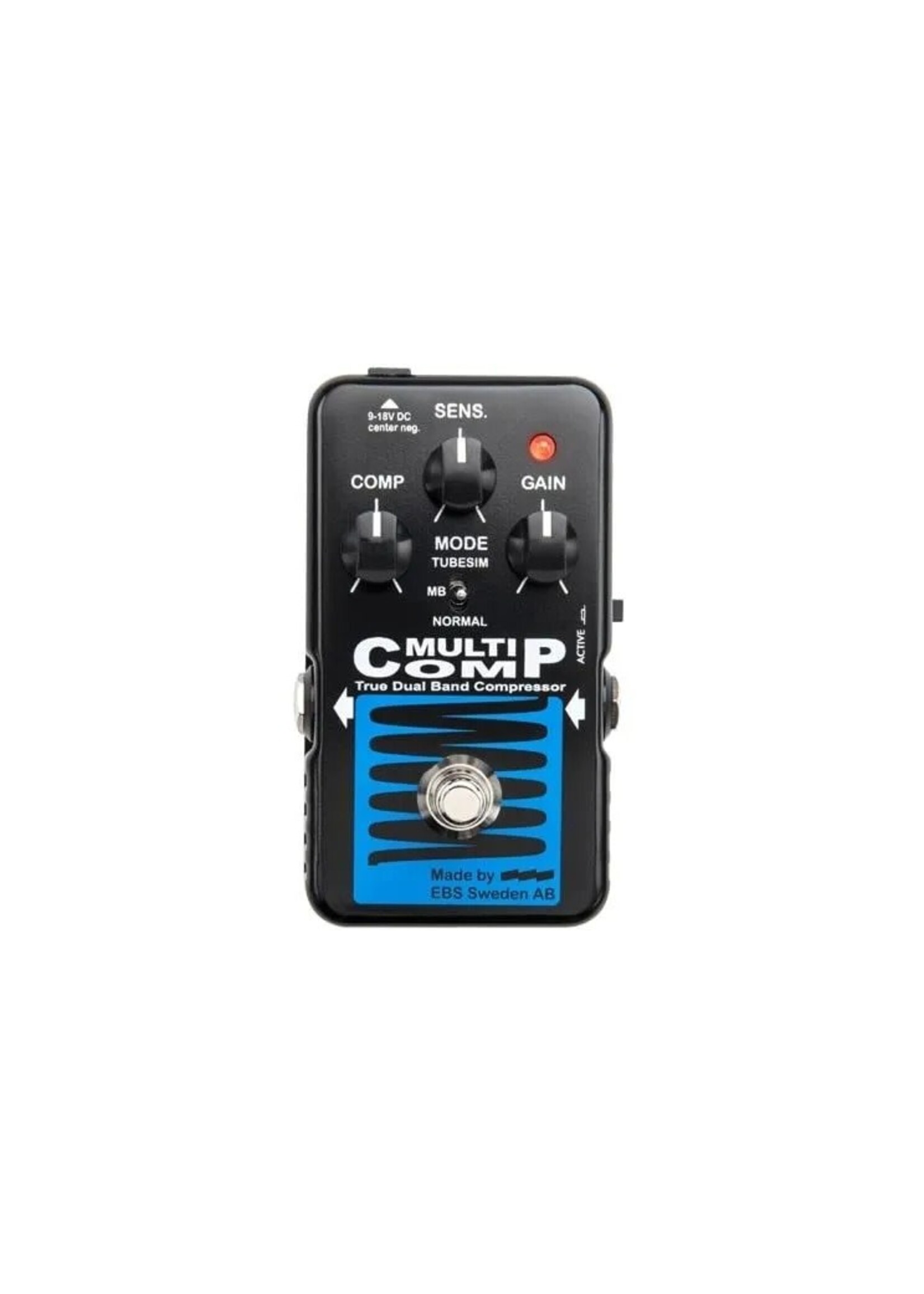 EBS EBS EB-BL-MC  MultiComp Blue Label Bass Effects Pedal True Dual Band Compressor