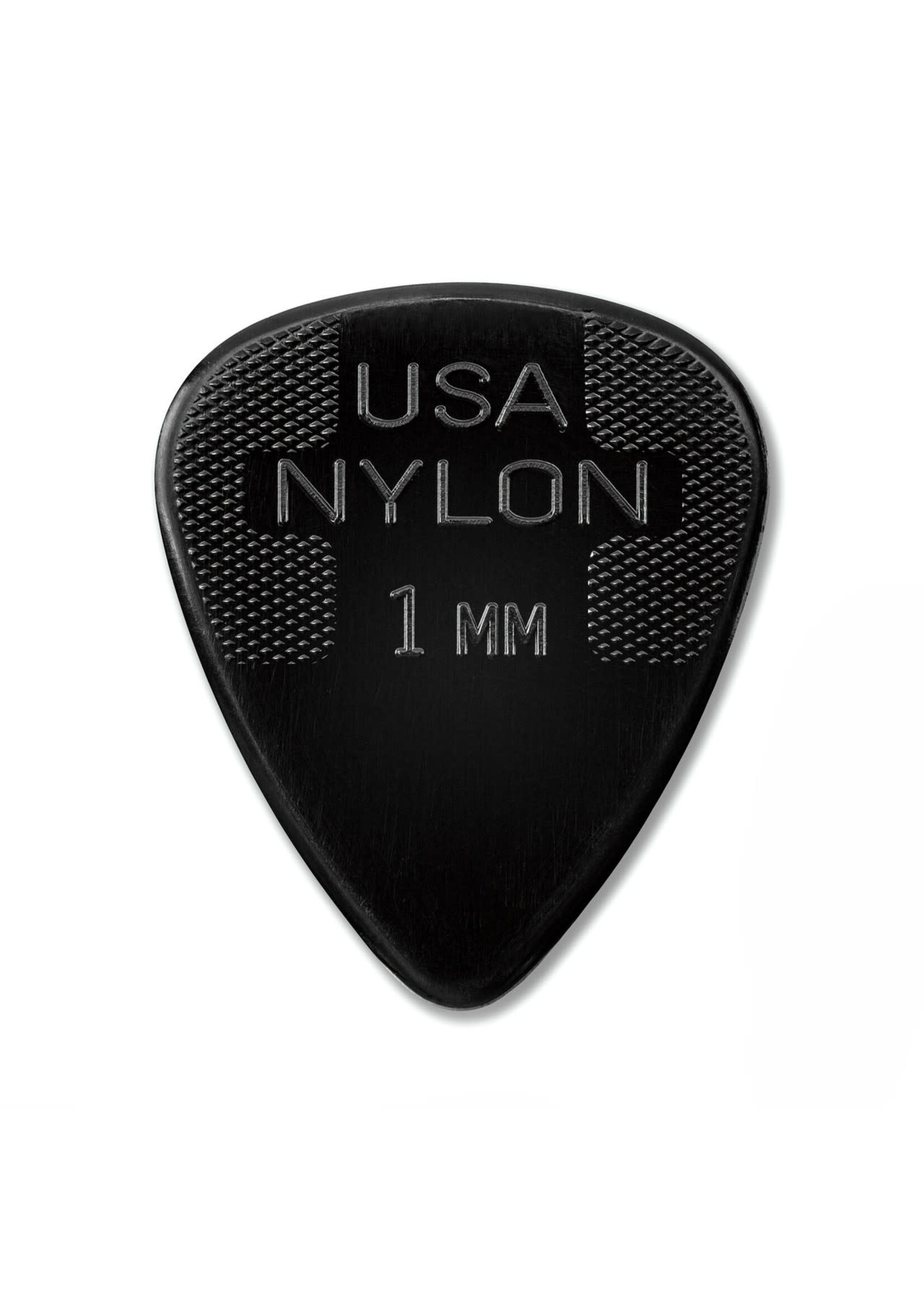 Dunlop Dunlop 44P1.0 Nylon Standard 1.0mm Black Guitar Picks 12-Pack