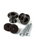 Dunlop Dunlop 2PSLS033BK Straplok Dual Design Strap Button Set - Black