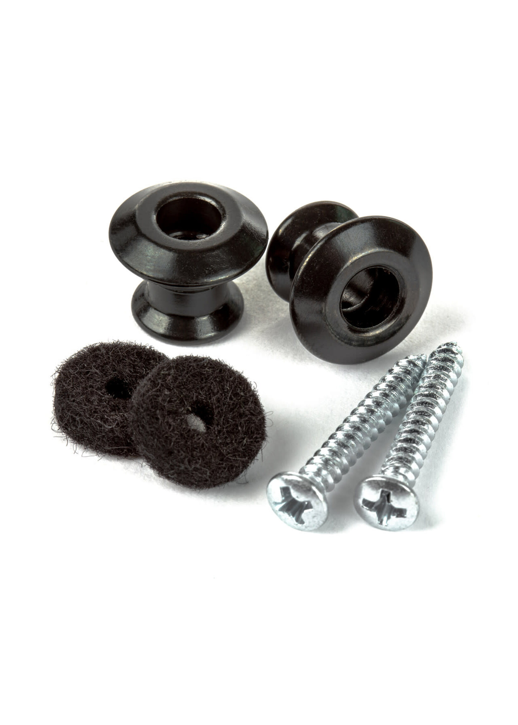 Dunlop Dunlop 2PSLS033BK Straplok Dual Design Strap Button Set - Black