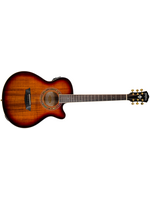 Washburn Washburn EA55G-A Festival Series Cutaway Mini Jumbo Acoustic/Electric Guitar. Koa Burst