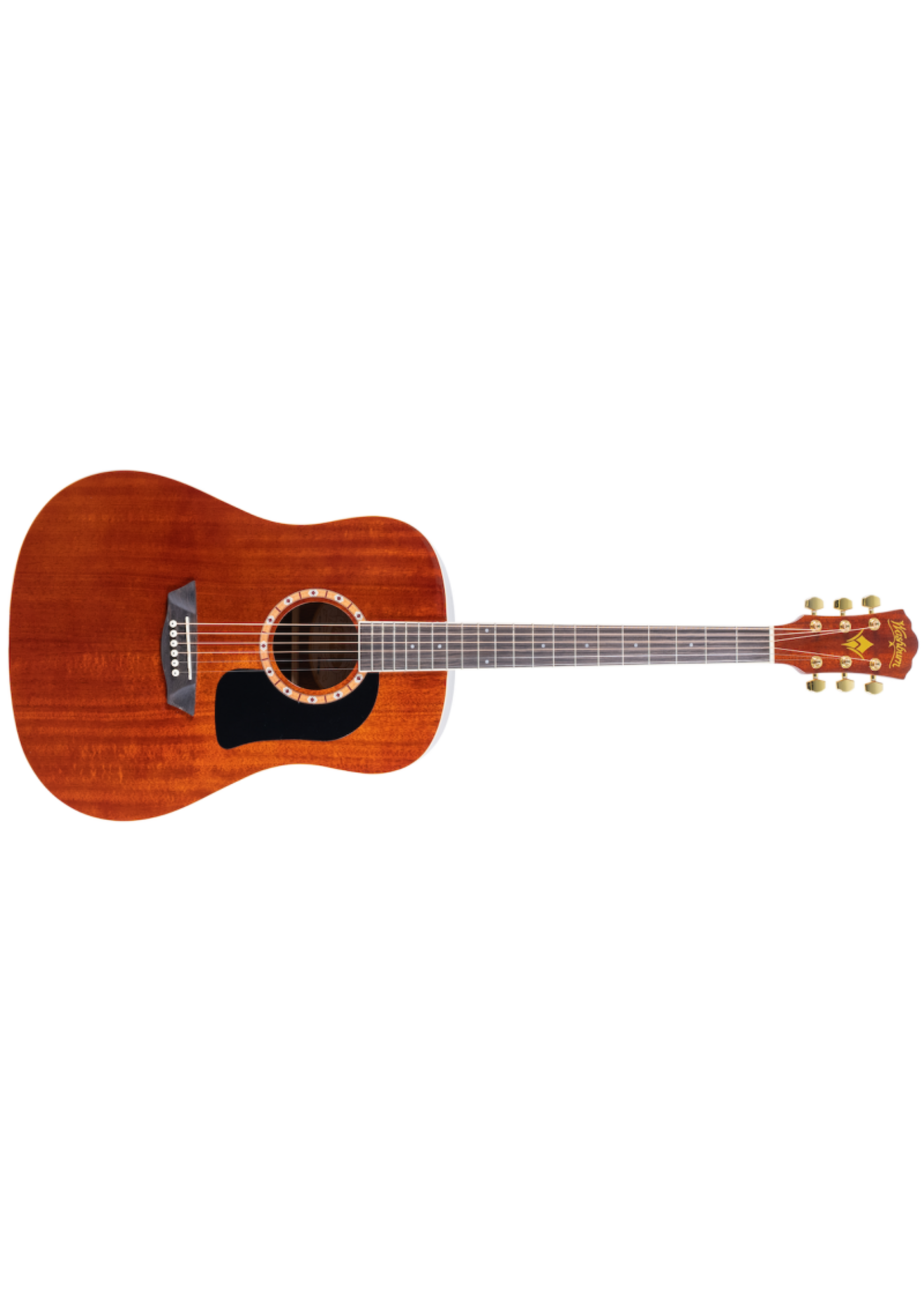Washburn Washburn WD100DLMK-U Dreadnought Mahogany Acoustic Guitar Transparent- Natural