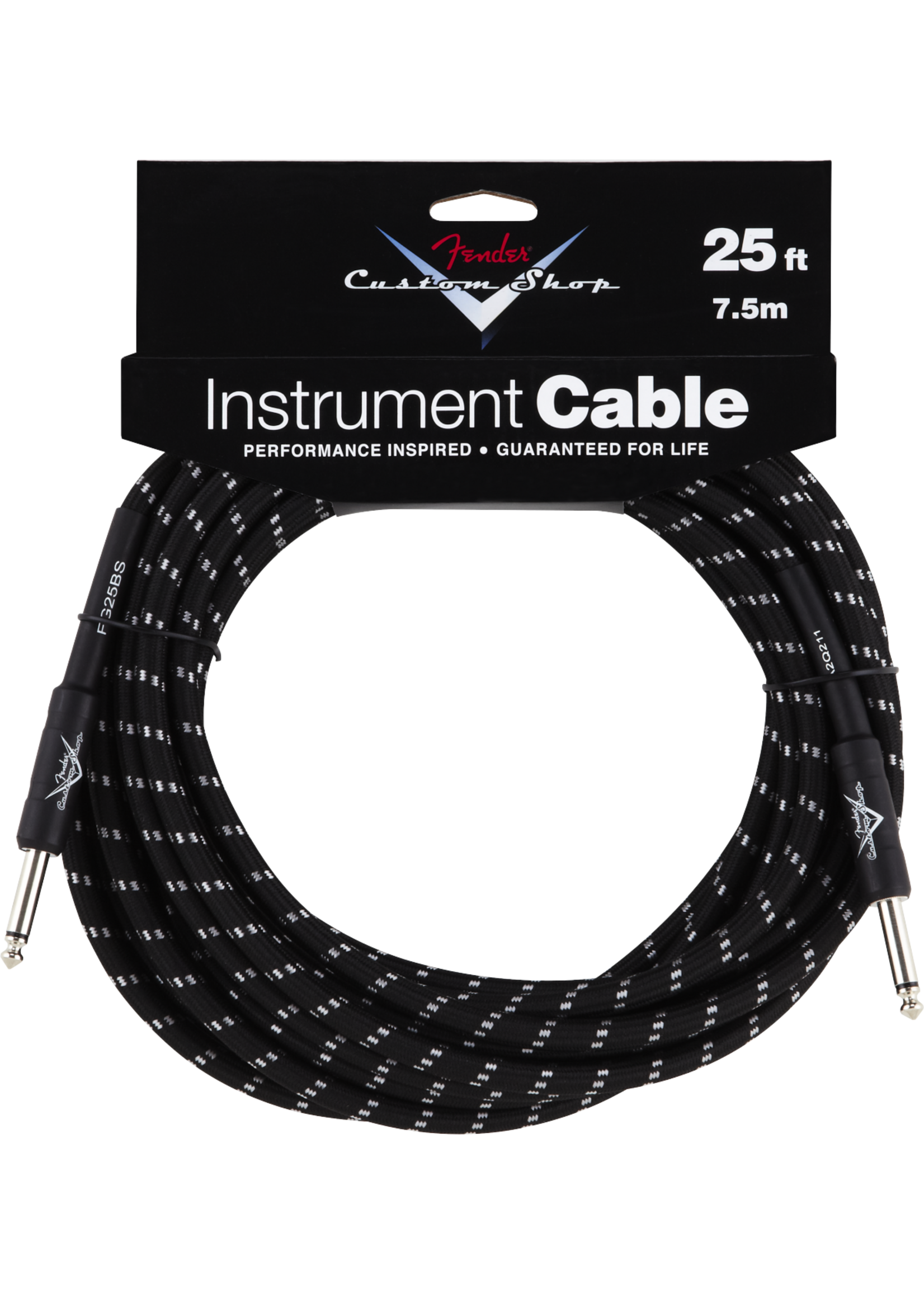 Fender Fender 0990820039 FG25BS Custom Shop Cable, 25', Black