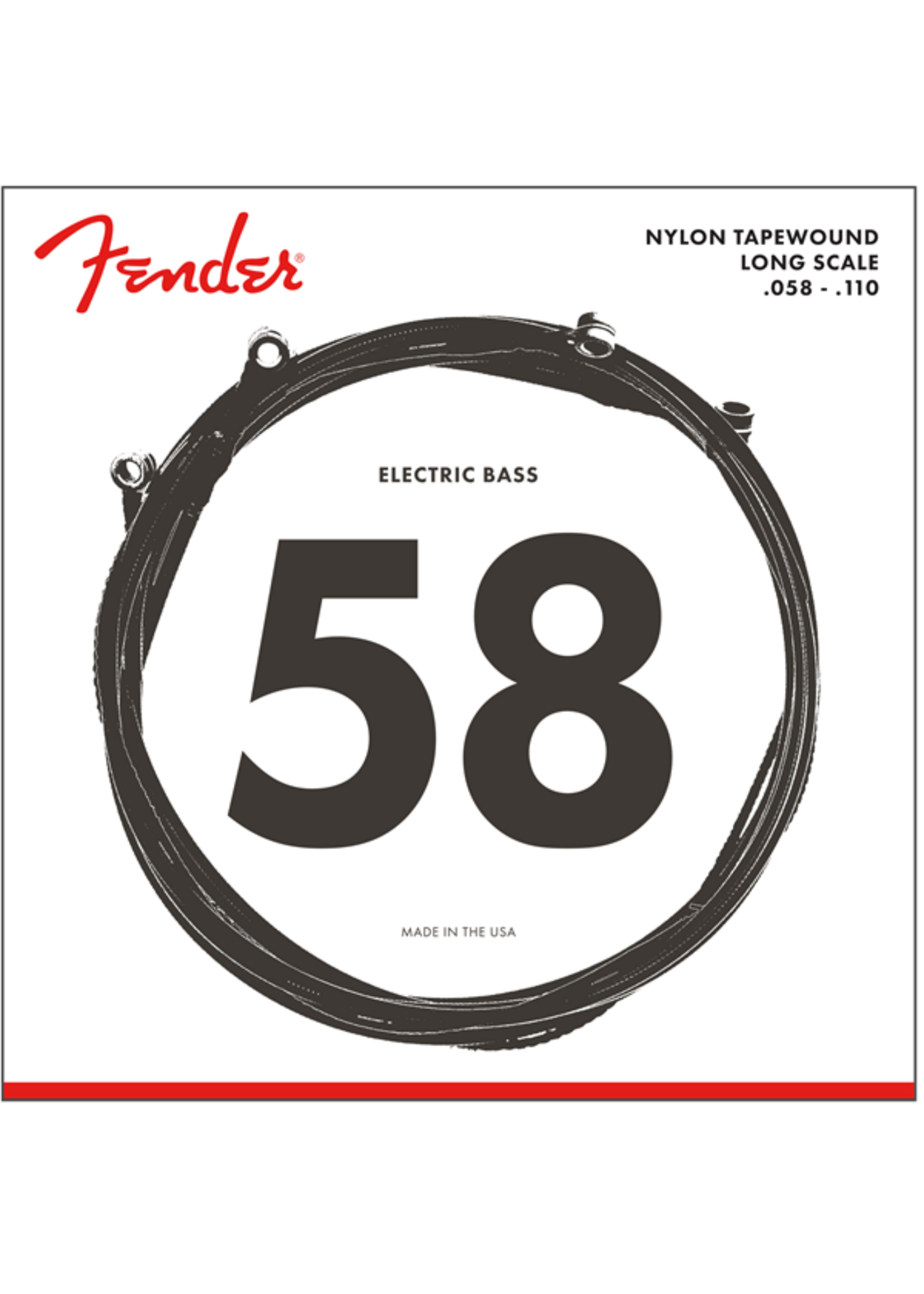 Fender Fender 0739120406 9120 Bass Strings, Nylon Tapewound, .058-.110 Gauge, (4)